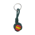 Llavero bola paracord verde con bandera España