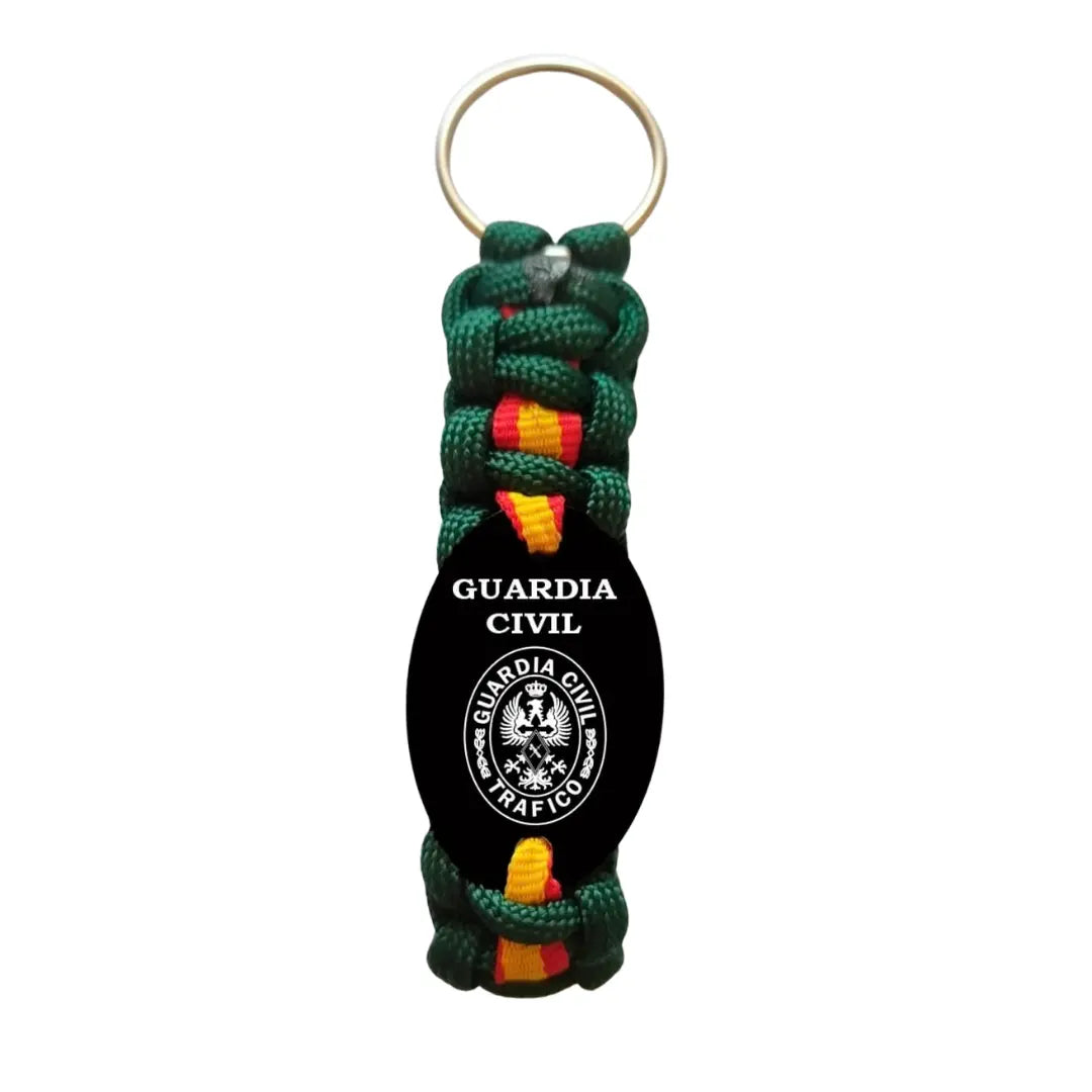 Llavero Guardia Civil Tráfico paracord verde