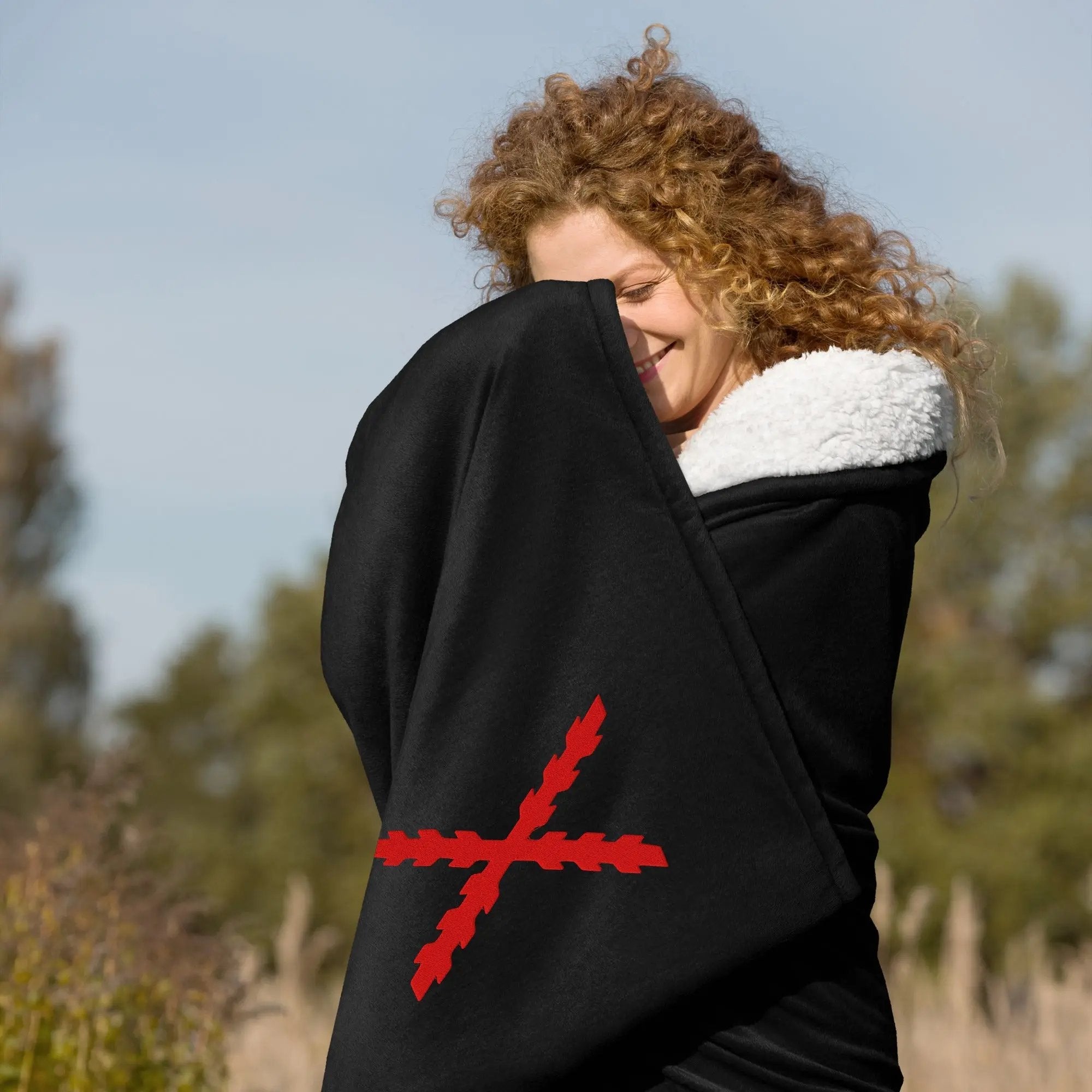 Comprar Manta borreguillo premium Cruz de Borgoña La Flamenca de Borgoña Bandera España