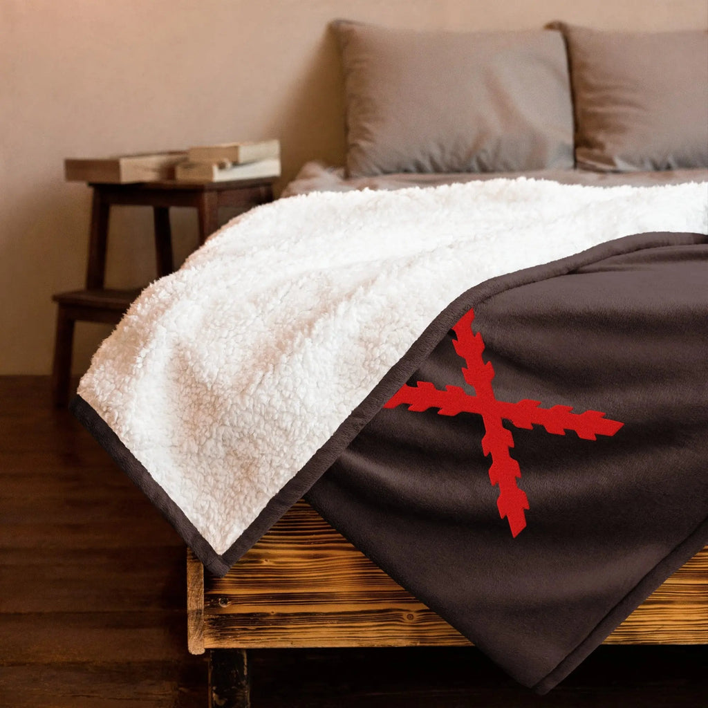 Comprar Manta borreguillo premium Cruz de Borgoña La Flamenca de Borgoña Bandera España
