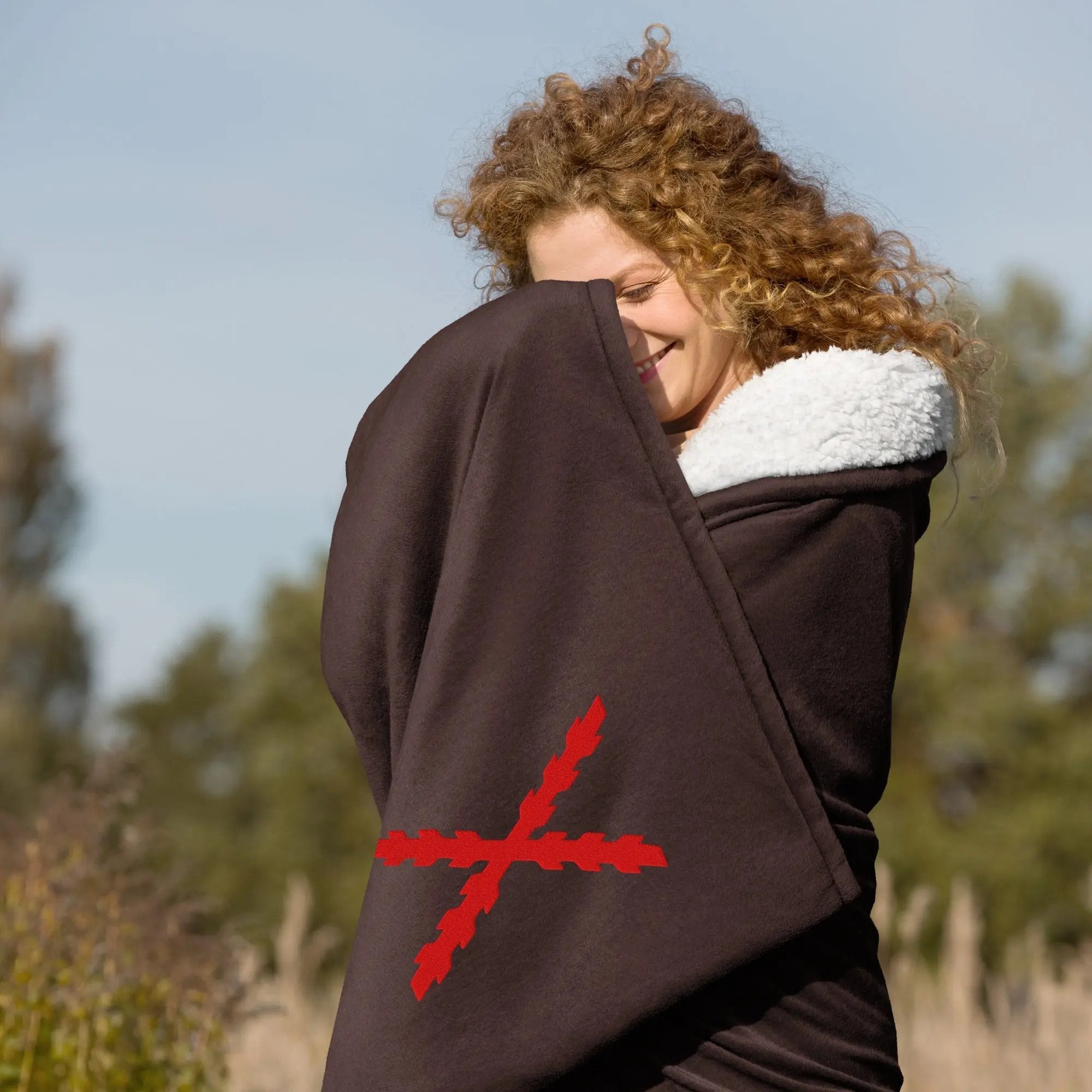 Comprar Manta borreguillo premium Cruz de Borgoña La Flamenca de Borgoña Bandera España