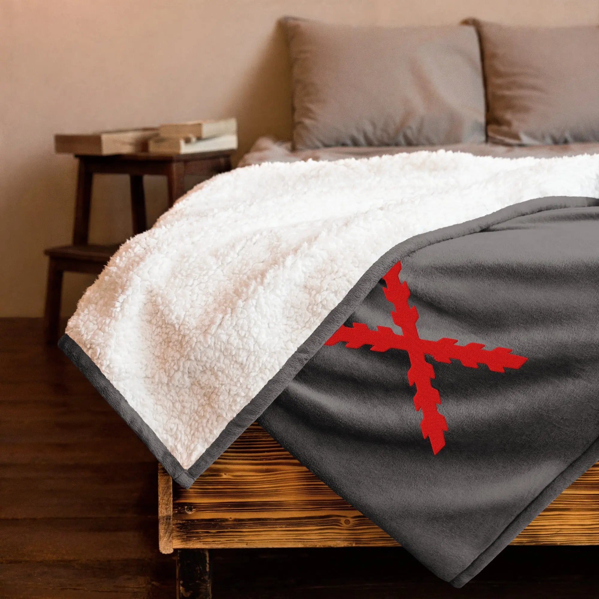 Comprar Manta borreguillo premium Cruz de Borgoña La Flamenca de Borgoña Bandera España