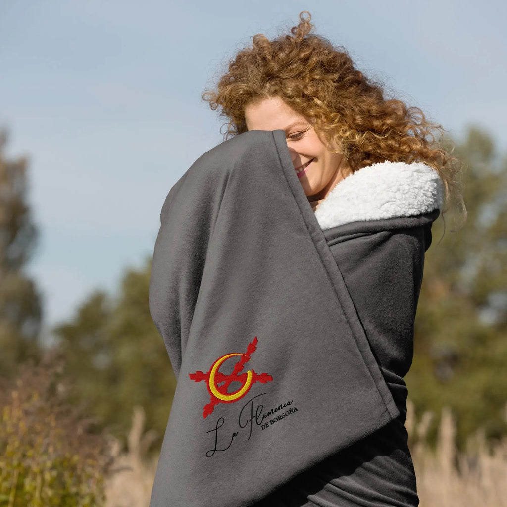 Comprar Manta borreguillo premium La Flamenca de Borgoña La Flamenca de Borgoña Bandera España
