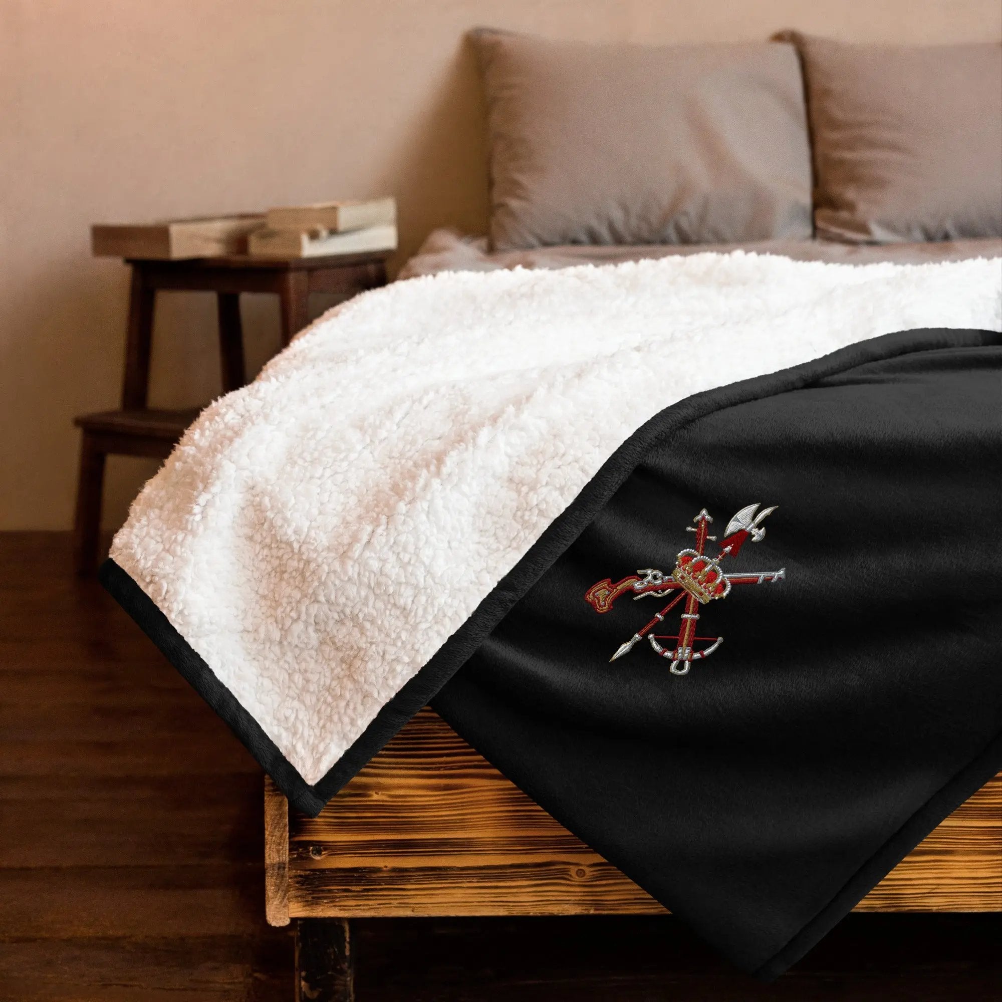 Comprar Manta borreguillo premium Legión española La Flamenca de Borgoña Bandera España