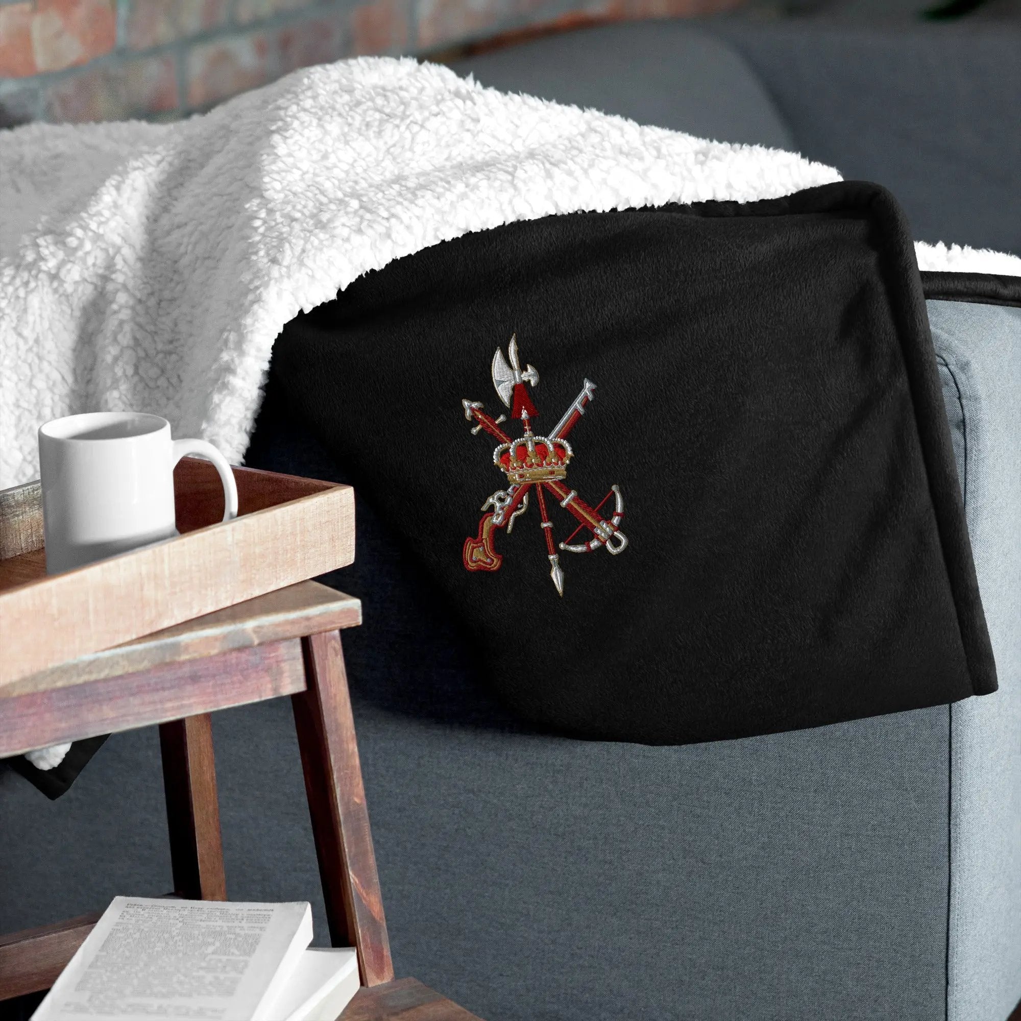 Comprar Manta borreguillo premium Legión española La Flamenca de Borgoña Bandera España