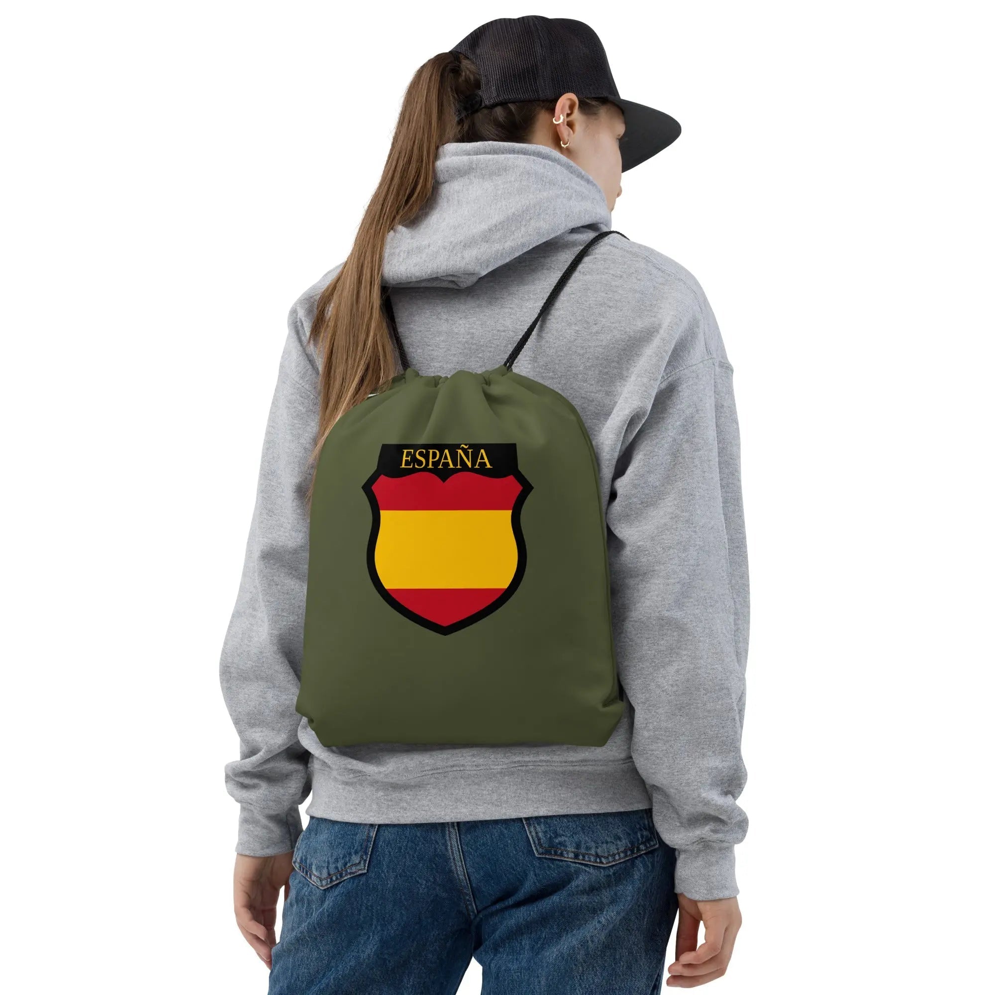 Comprar Mochila con cordones División Azul Bandera España La Flamenca de Borgoña Patricia Muñoz VOX