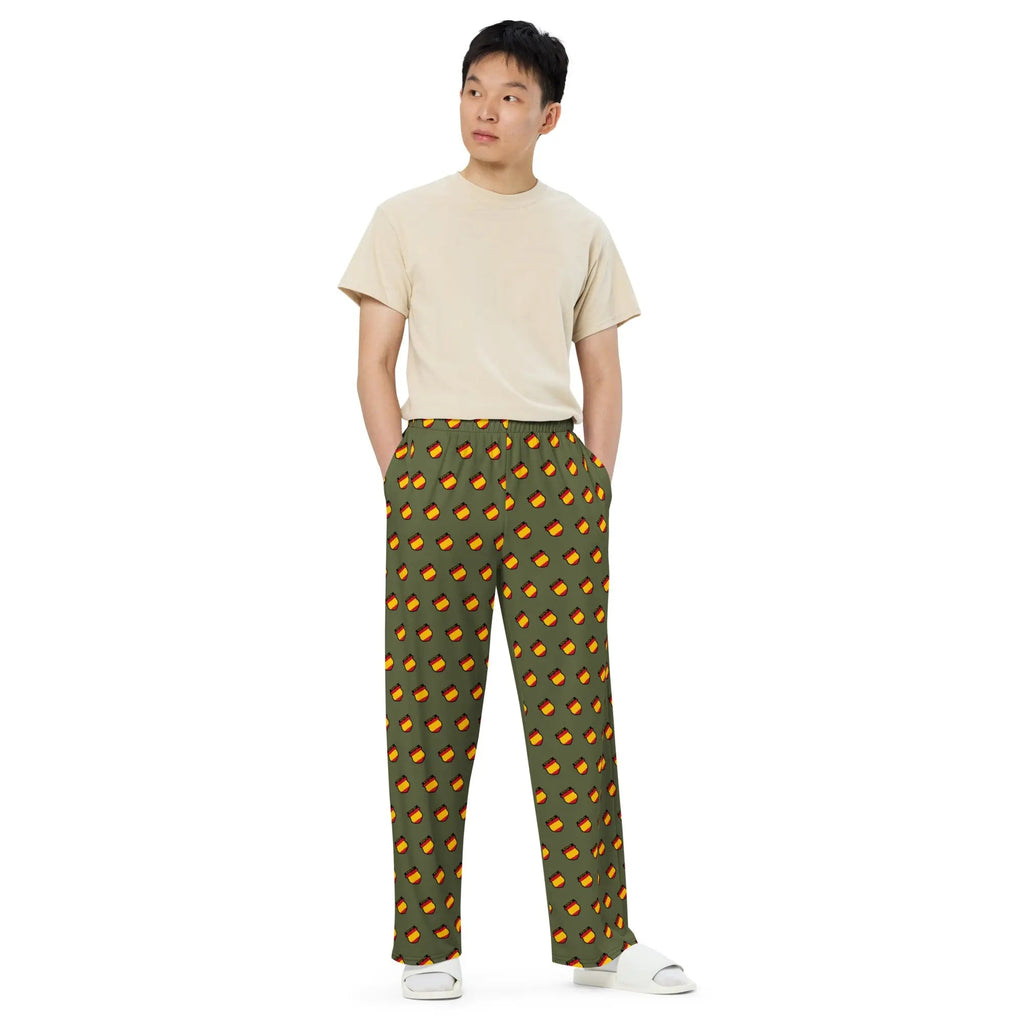Comprar Pantalón ancho unisex Pijama División Azul Bandera España La Flamenca de Borgoña Patricia Muñoz VOX