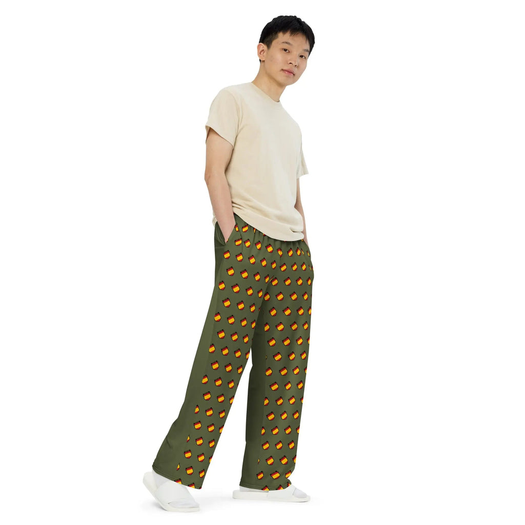Comprar Pantalón ancho unisex Pijama División Azul Bandera España La Flamenca de Borgoña Patricia Muñoz VOX