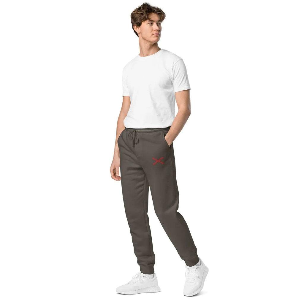 Comprar Pantalón de deporte Cruz de Borgoña teñido unisex Bandera España La Flamenca de Borgoña Patricia Muñoz VOX