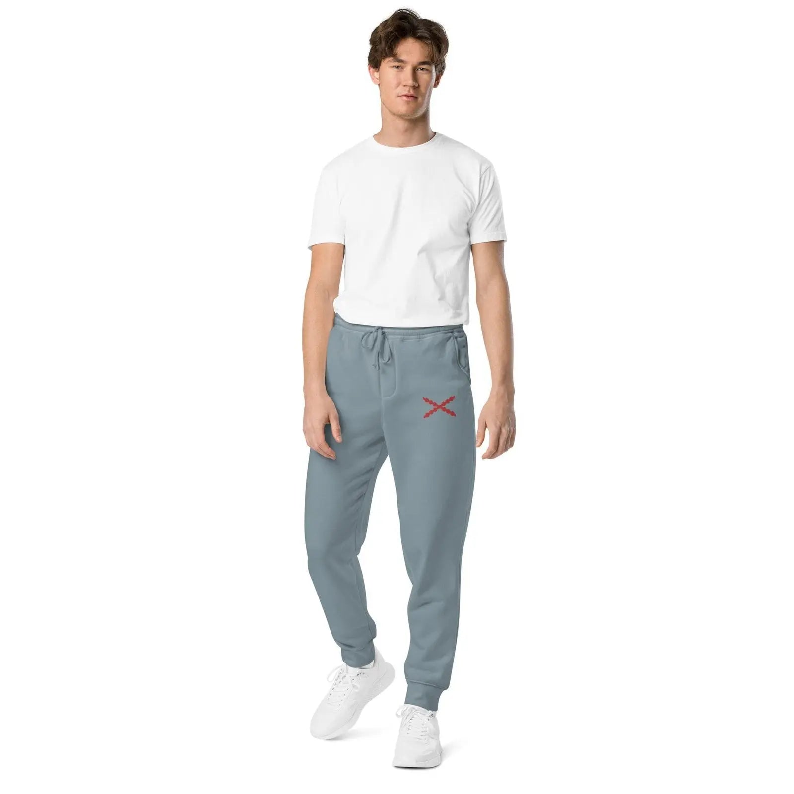 Comprar Pantalón de deporte Cruz de Borgoña teñido unisex Bandera España La Flamenca de Borgoña Patricia Muñoz VOX