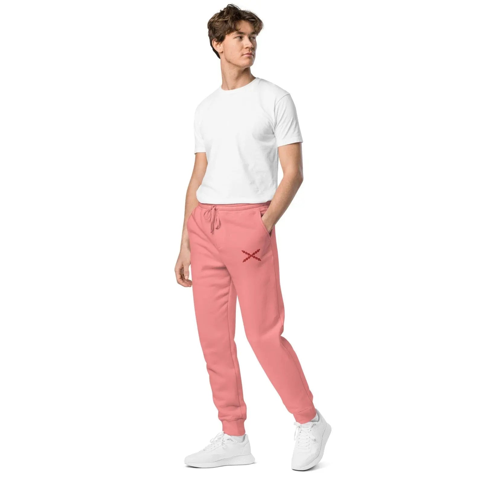 Comprar Pantalón de deporte Cruz de Borgoña teñido unisex Bandera España La Flamenca de Borgoña Patricia Muñoz VOX