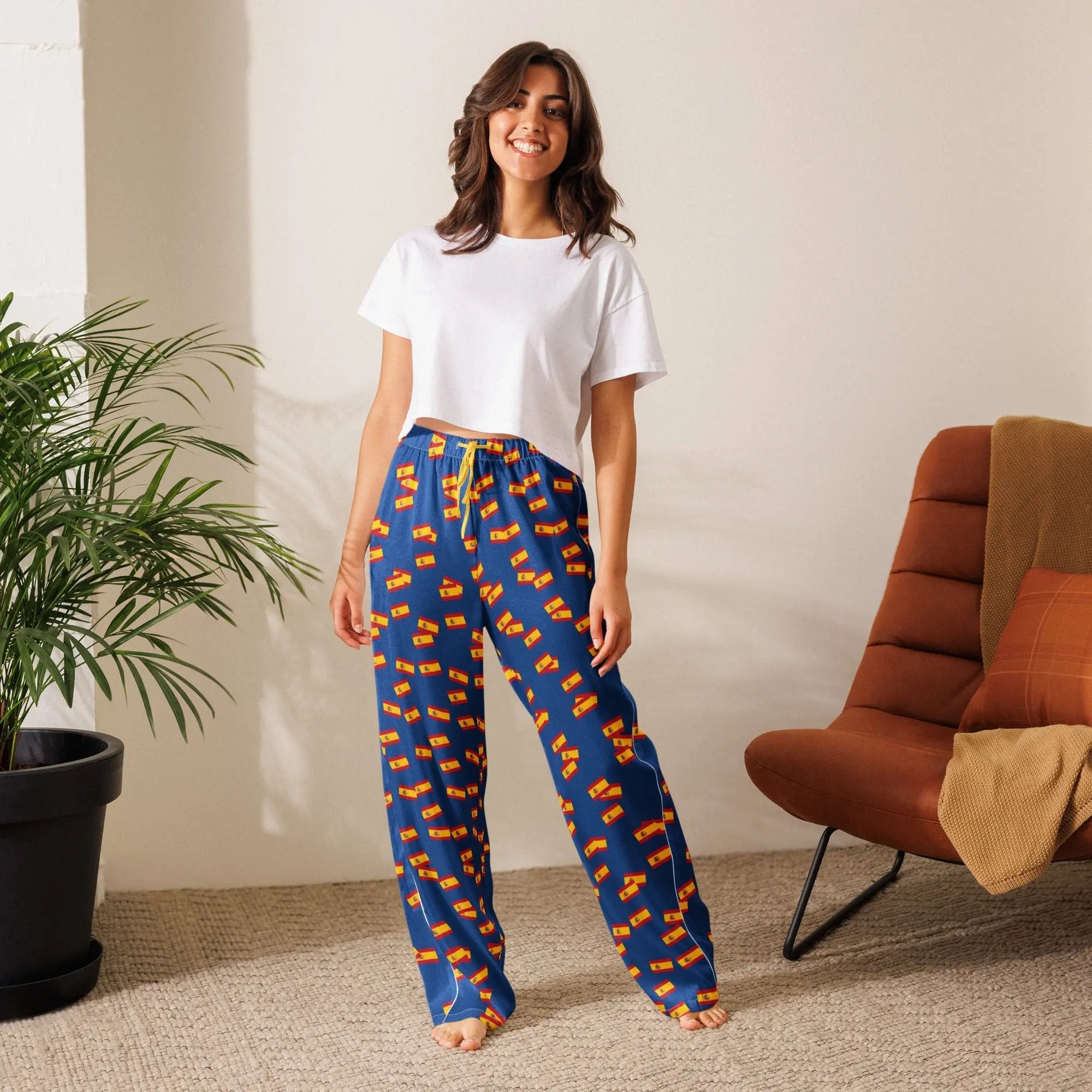 Comprar Pantalón de pijama Azul Bandera España movimiento La Flamenca de Borgoña Bandera España