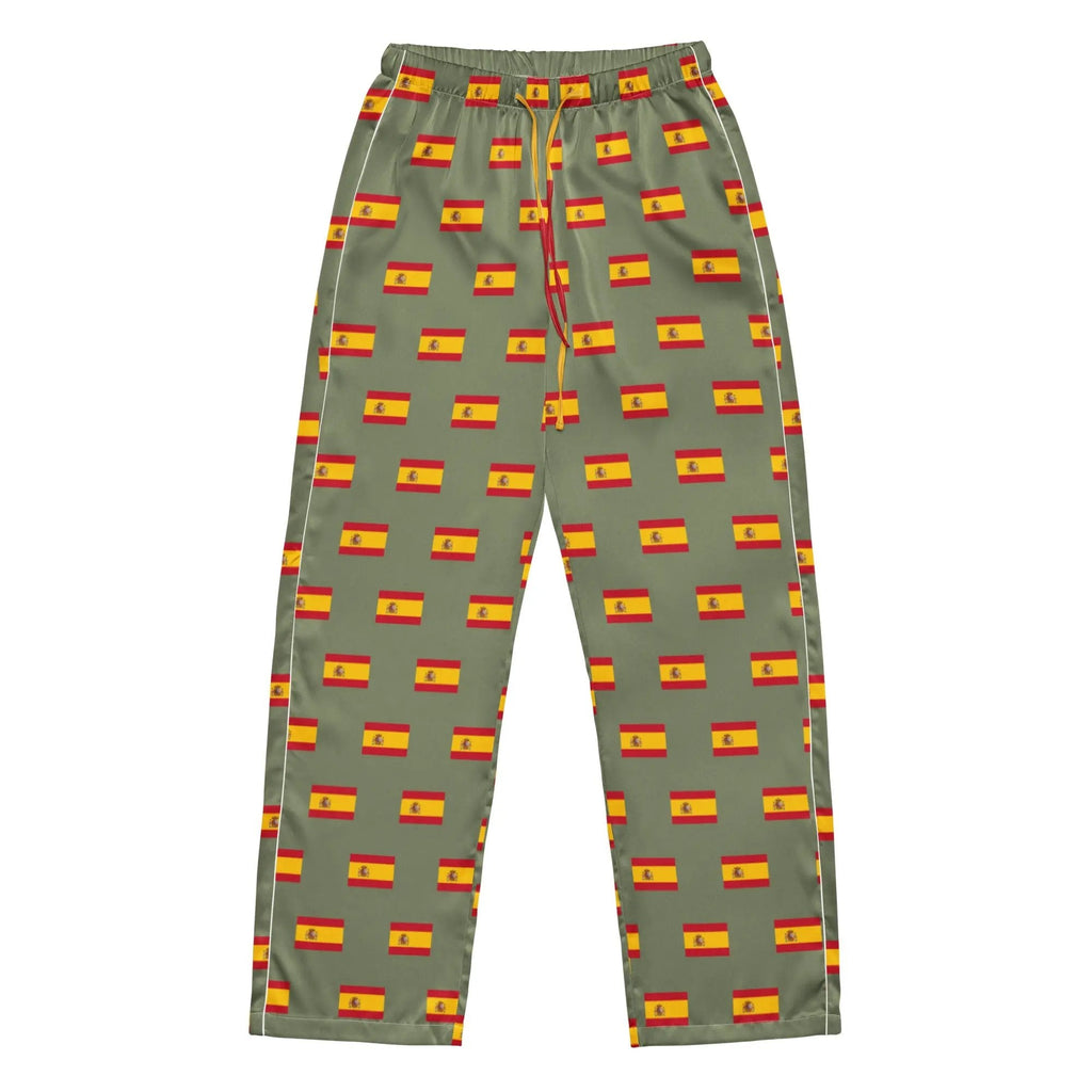 Comprar Pantalón de pijama Verde Bandera España con ribete La Flamenca de Borgoña Bandera España