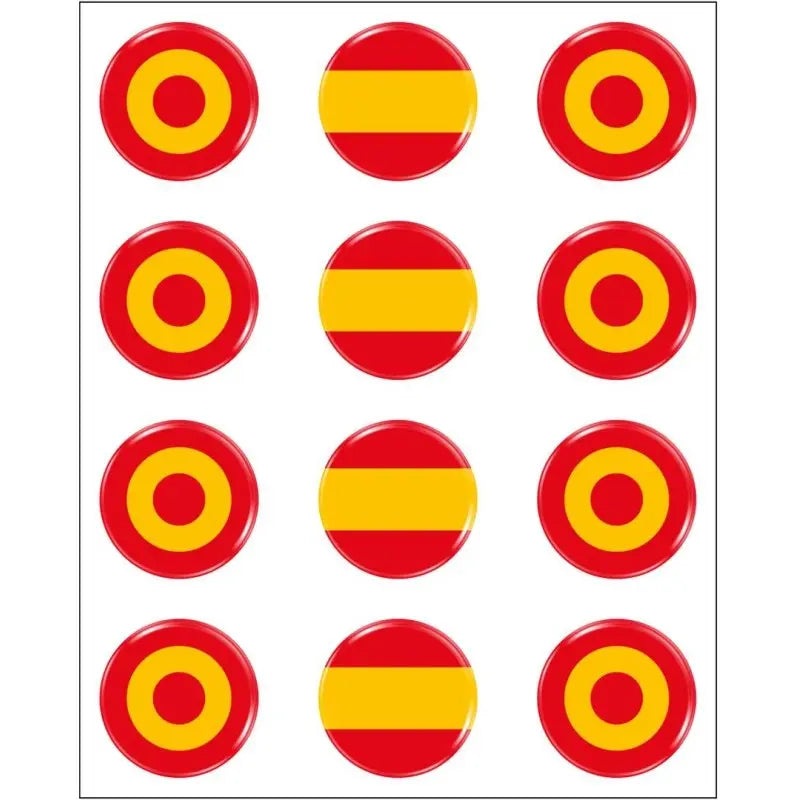 Comprar Pegatina silicona Bandera España franja circular 11 mm (1 unidad) Bandera España La Flamenca de Borgoña Patricia Muñoz VOX