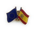Comprar Pin Bandera de España y Unión Europea Bandera España La Flamenca de Borgoña Patricia Muñoz VOX