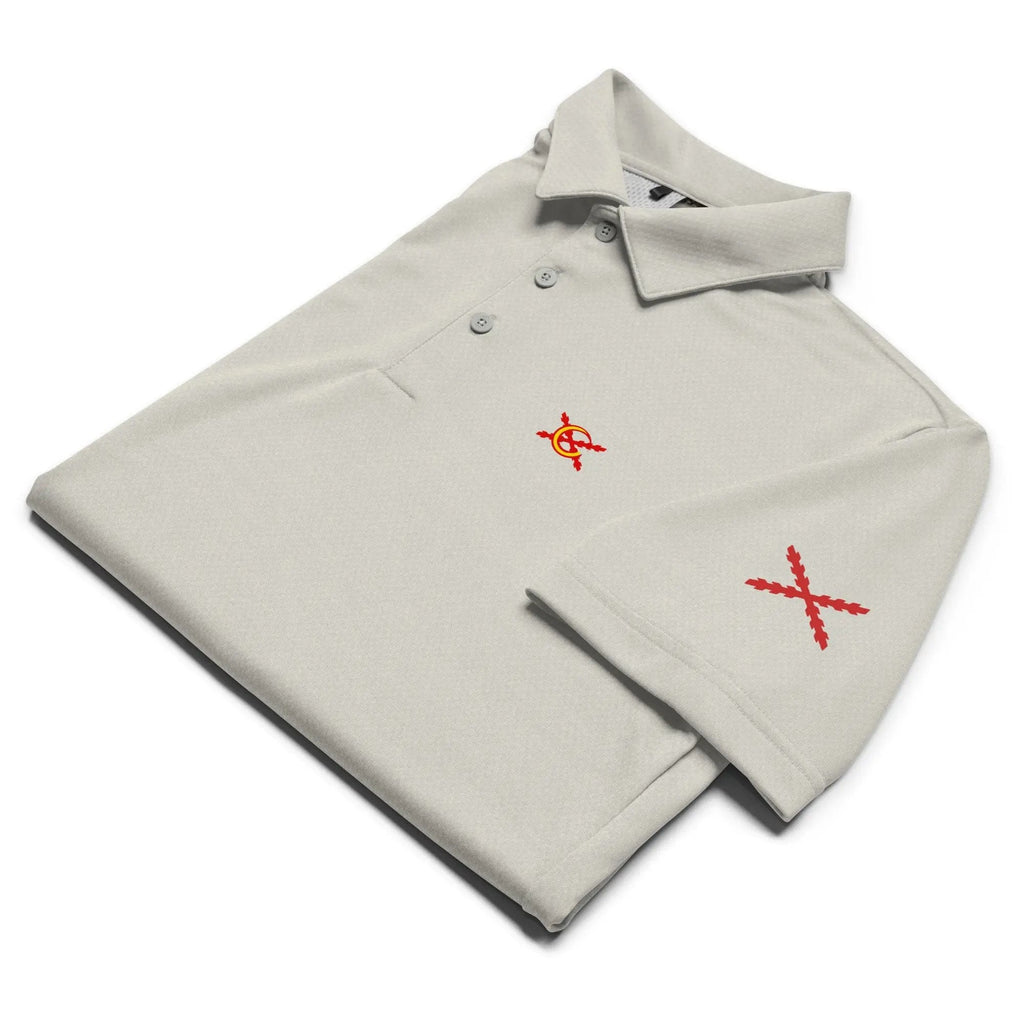 Comprar Polo adidas Space-Dyed "Ser español es un Honor" La Flamenca de Borgoña Bandera España