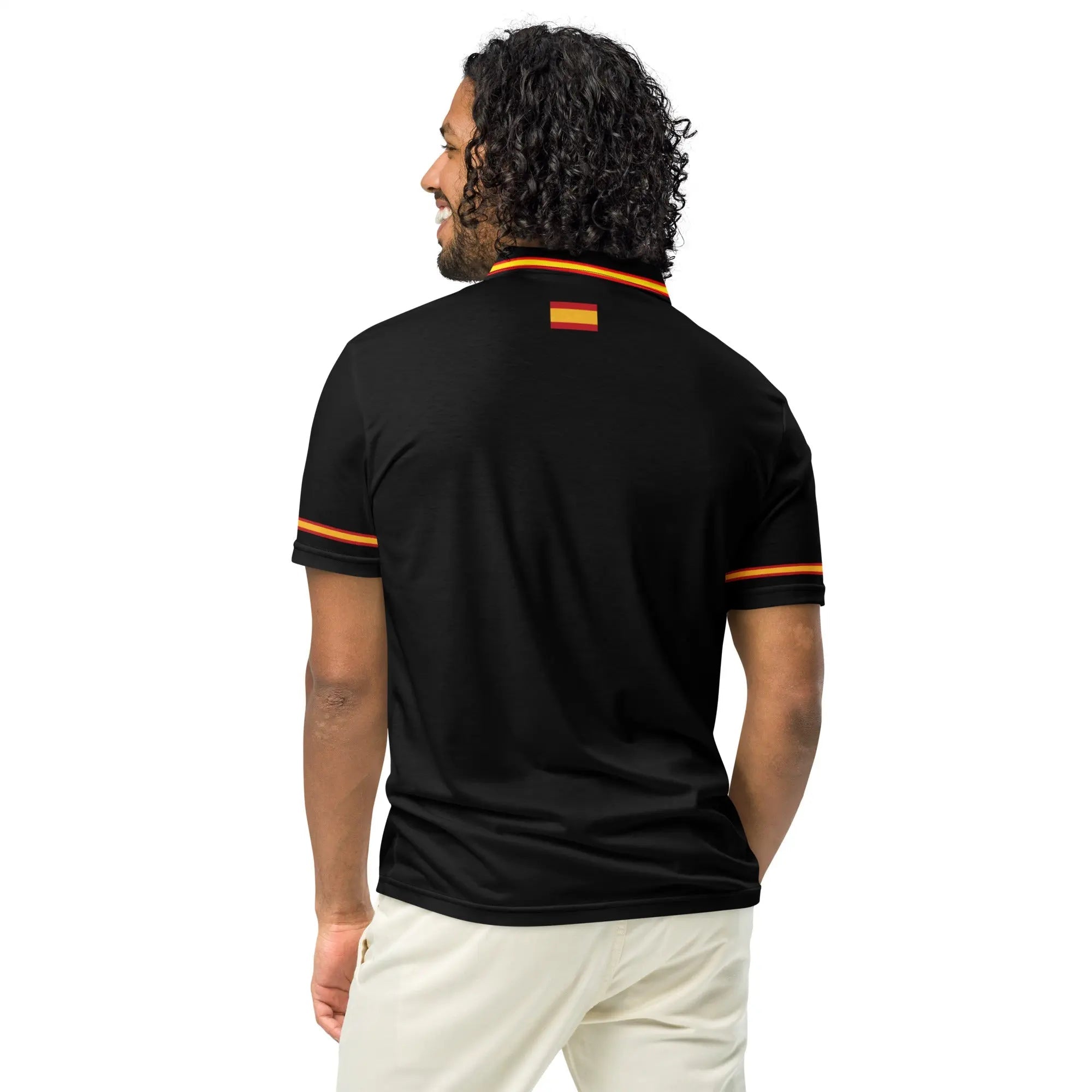 Comprar Polo ajustado para hombre Falange Española La Flamenca de Borgoña, Bandera de España, Cruz de Borgoña, Patricia Muñoz, VOX