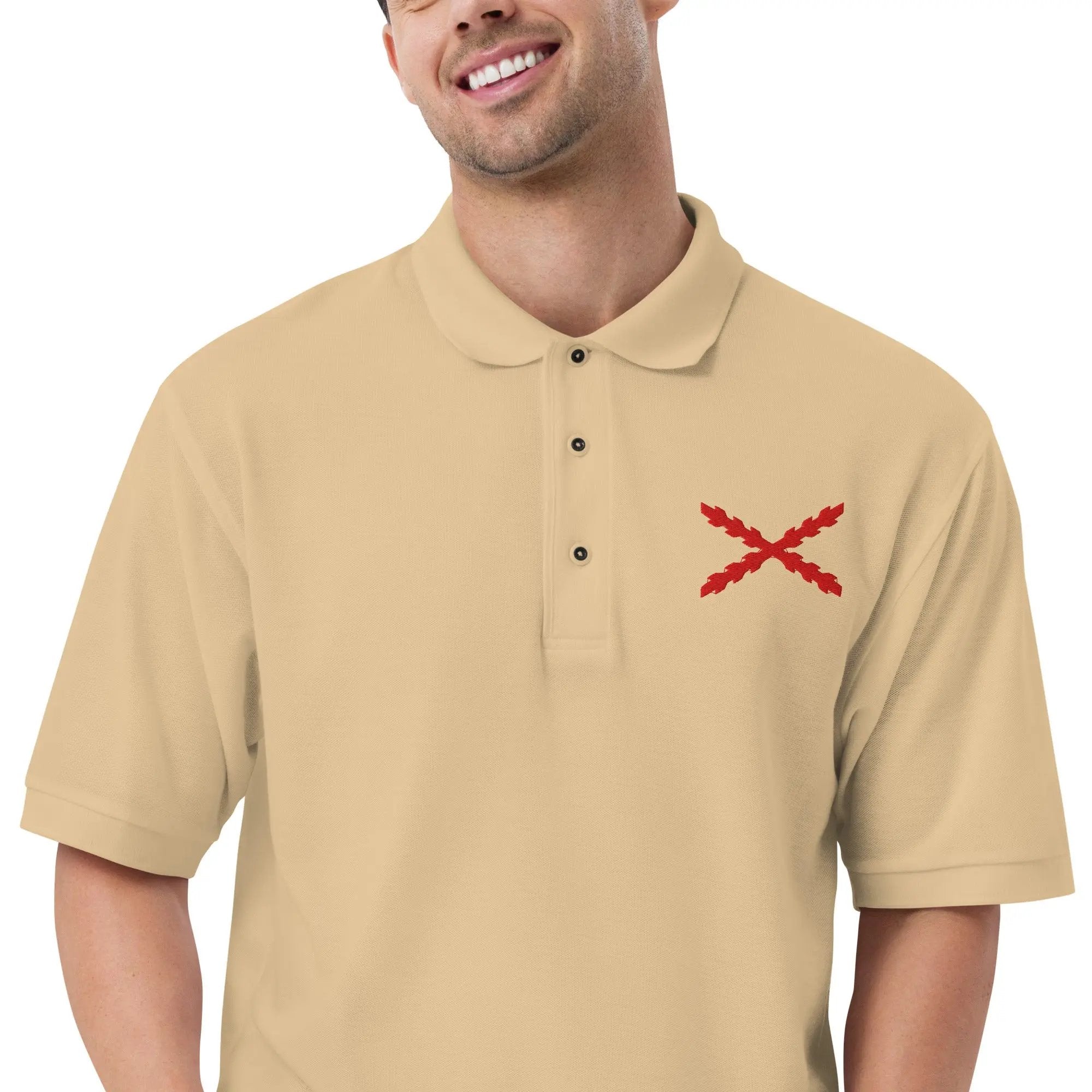 Comprar Polo para hombre premium Cruz de Borgoña La Flamenca de Borgoña Bandera España