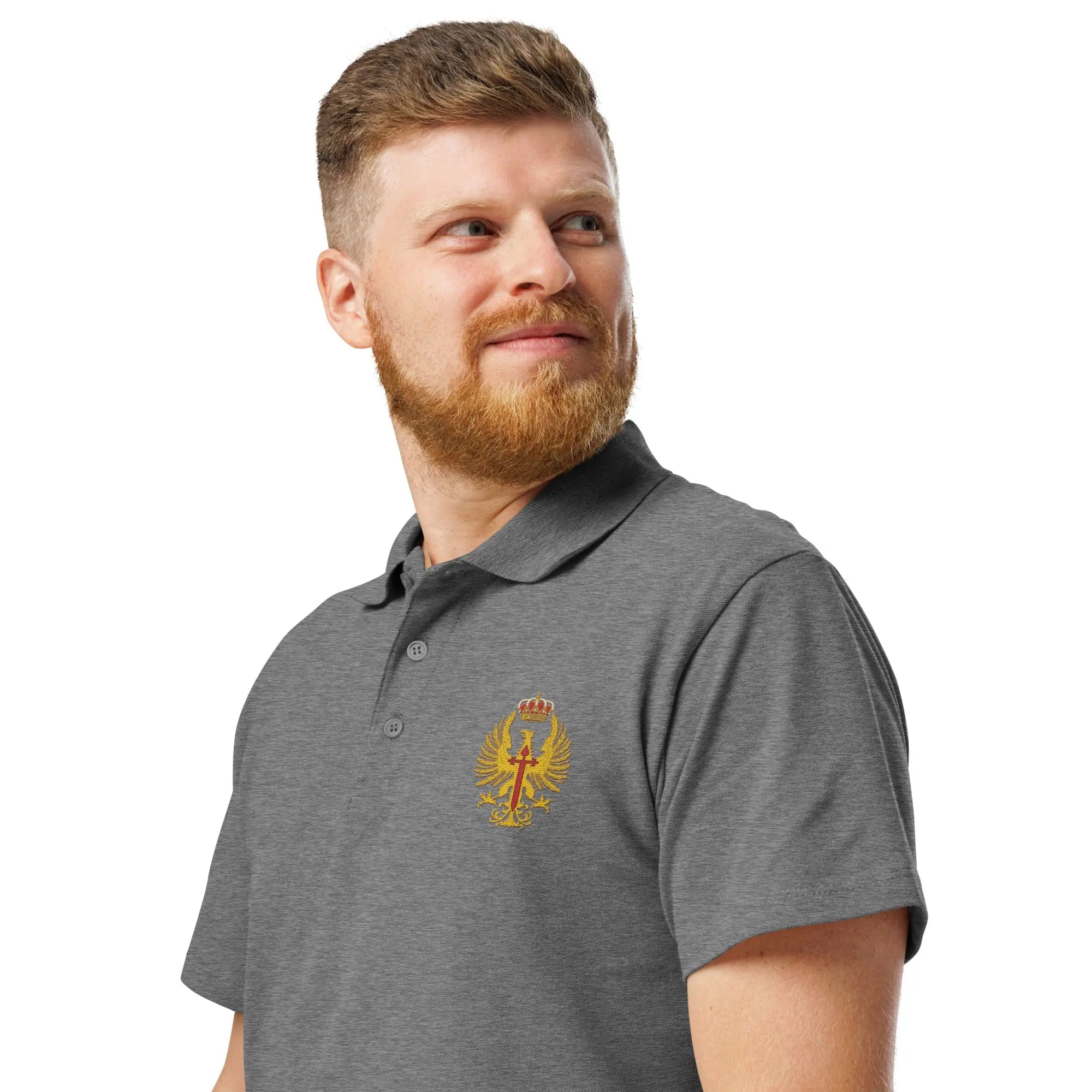 Comprar Premium Ejército pique polo shirt La Flamenca de Borgoña, Bandera de España, Cruz de Borgoña, Patricia Muñoz, VOX