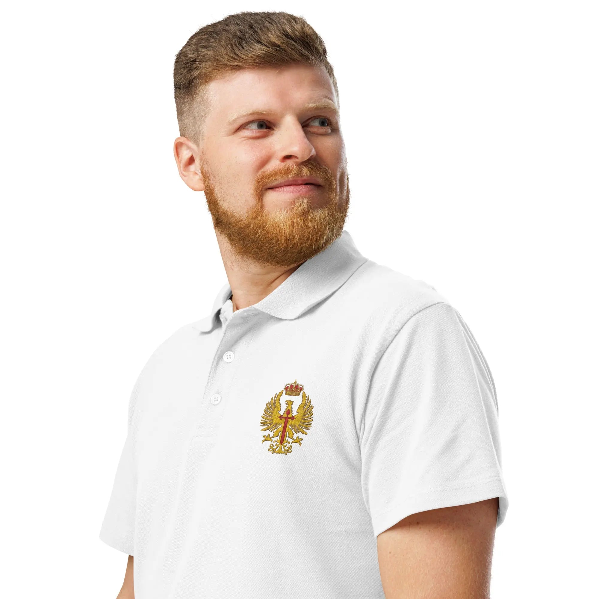 Comprar Premium Ejército pique polo shirt La Flamenca de Borgoña, Bandera de España, Cruz de Borgoña, Patricia Muñoz, VOX