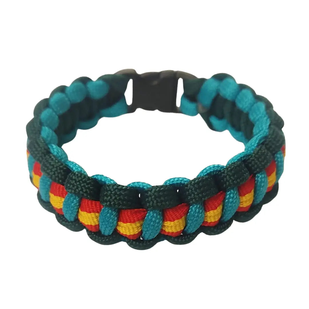 Pulsera paracord Dos Verdes bandera España