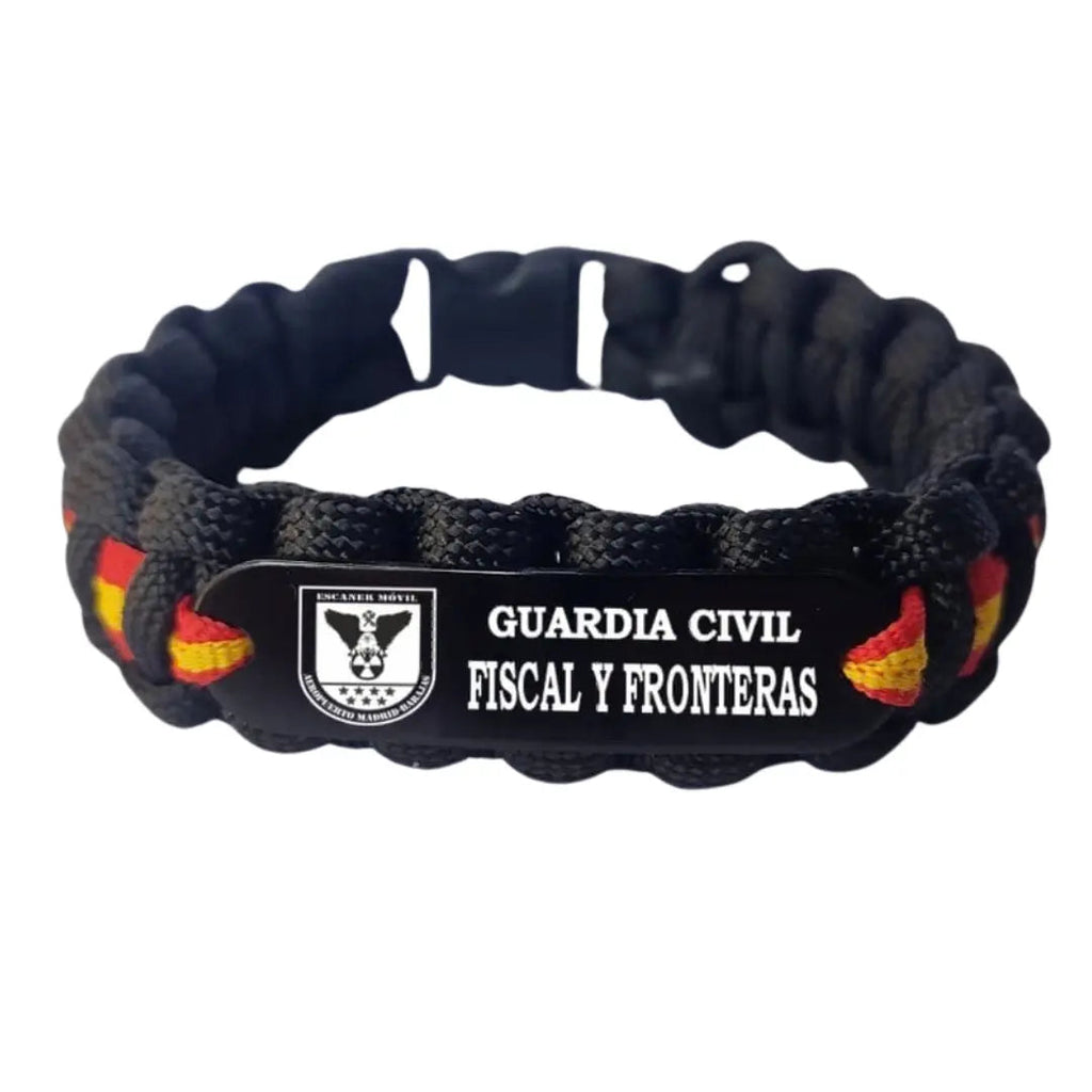 Pulsera paracord Guardia Civil Fiscal y Fronteras  Bandera España
