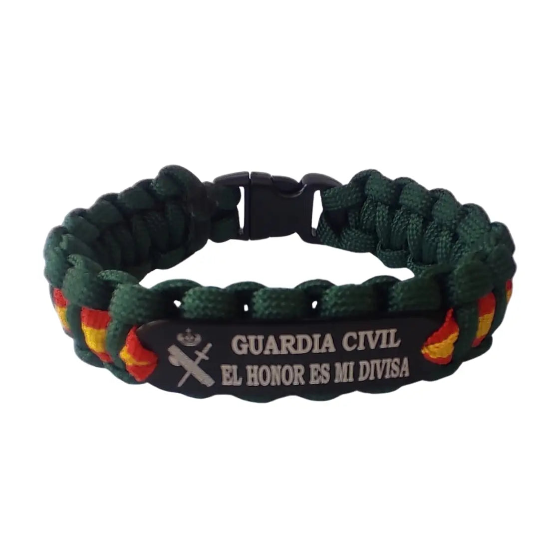 Pulsera paracord Guardia Civil El Honor es mi Divisa Bandera España