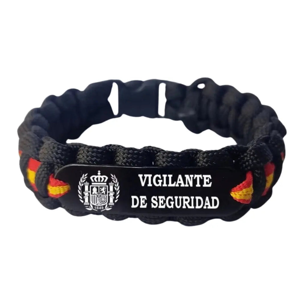 Pulsera paracord Vigilante de Seguridad Bandera España