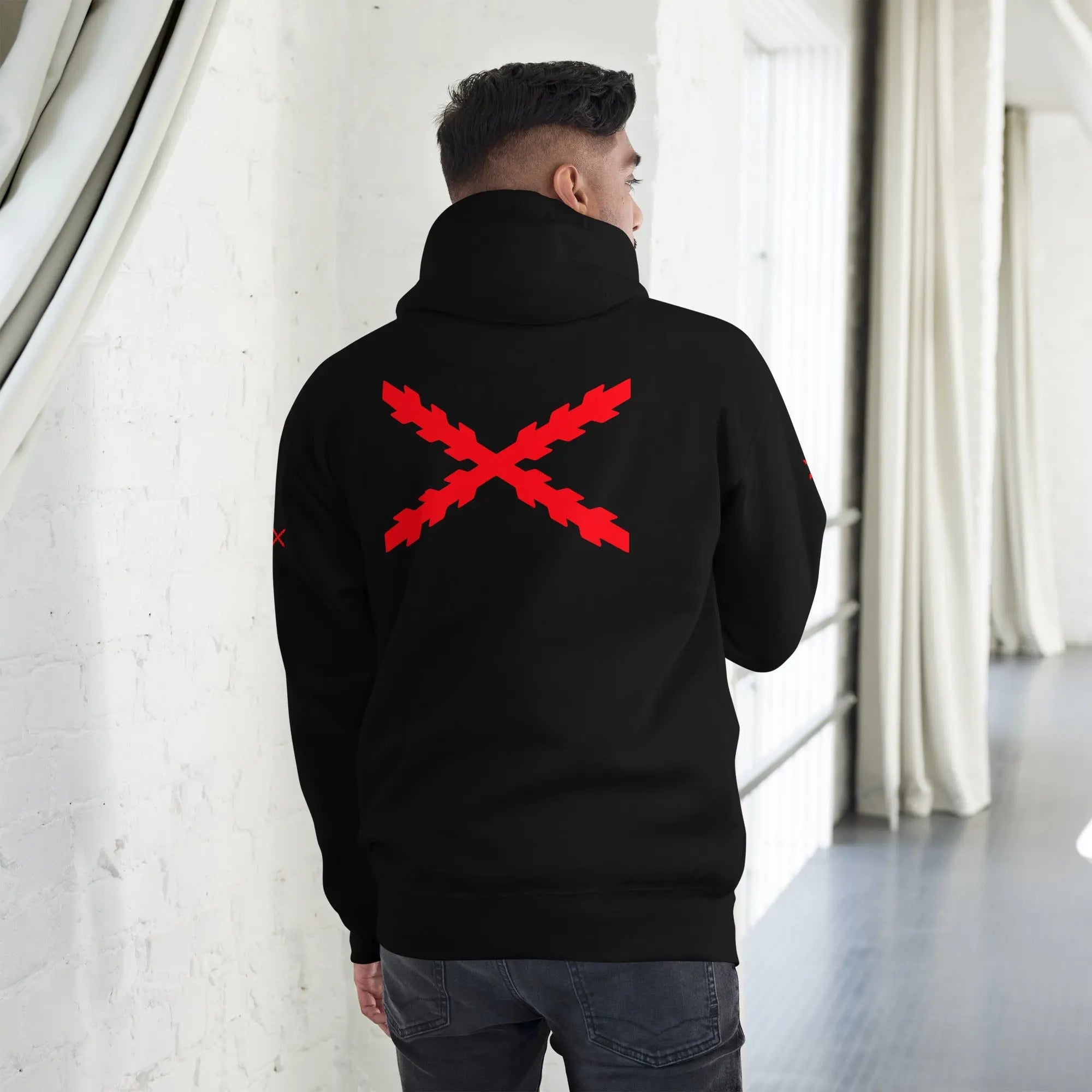 Comprar Sudadera Aspa de Borgoña capucha unisex Bandera España La Flamenca de Borgoña Patricia Muñoz VOX