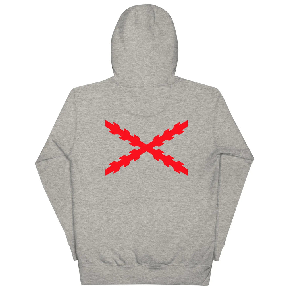 Comprar Sudadera Aspa de Borgoña capucha unisex Bandera España La Flamenca de Borgoña Patricia Muñoz VOX