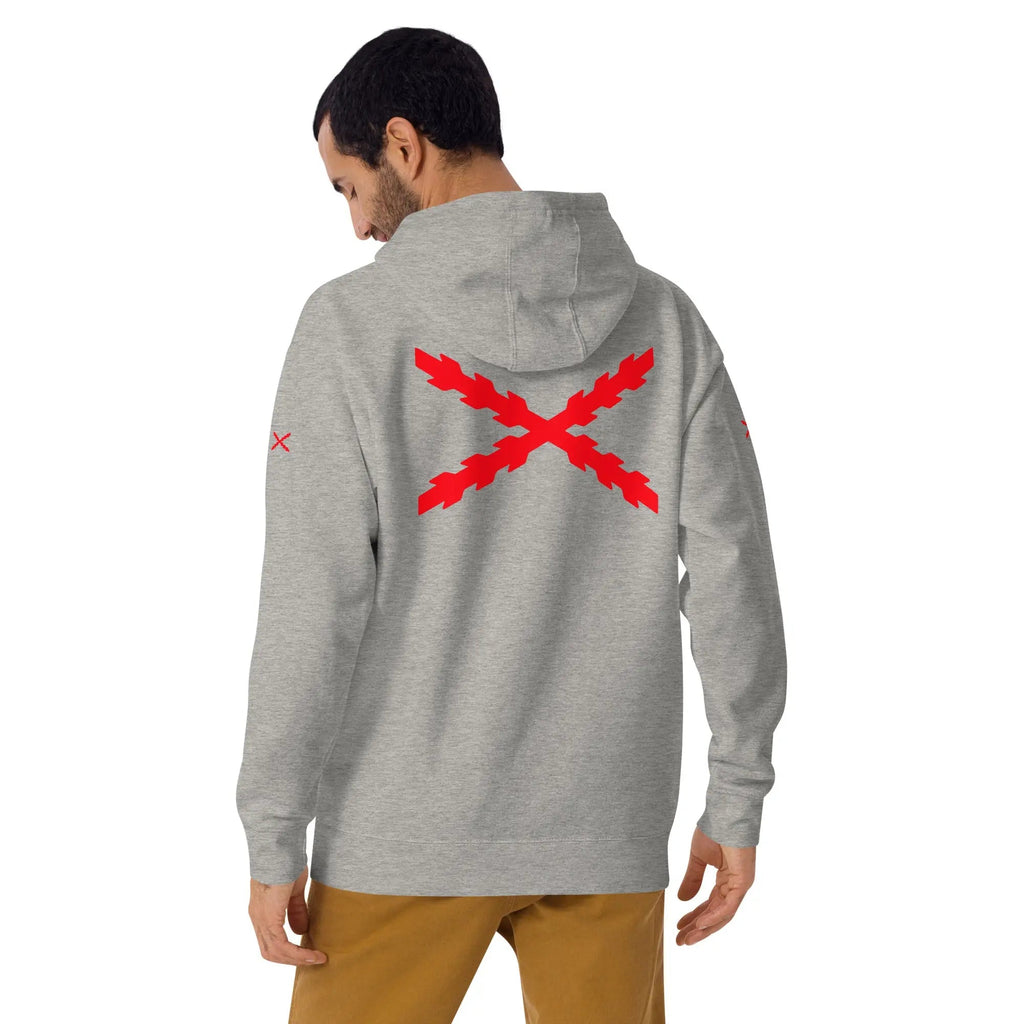 Comprar Sudadera Aspa de Borgoña capucha unisex Bandera España La Flamenca de Borgoña Patricia Muñoz VOX