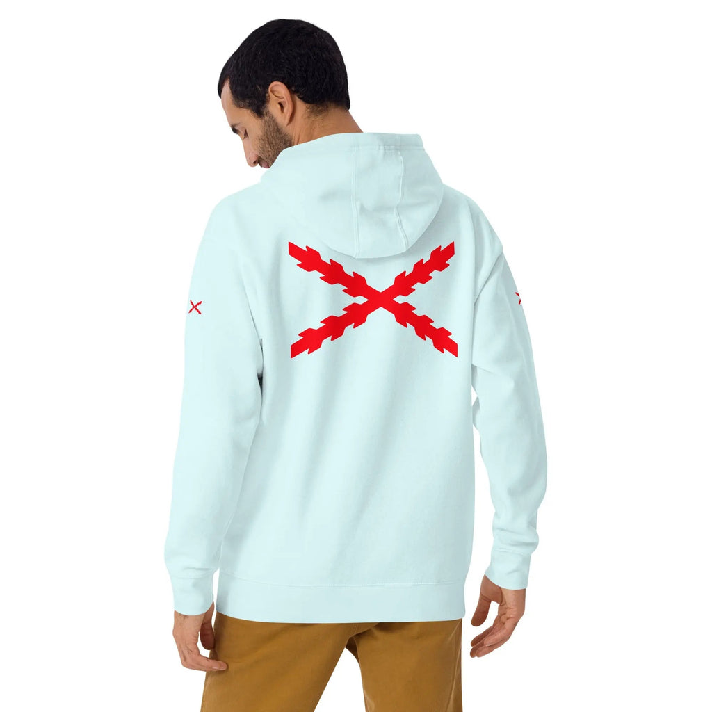 Comprar Sudadera Aspa de Borgoña capucha unisex Bandera España La Flamenca de Borgoña Patricia Muñoz VOX