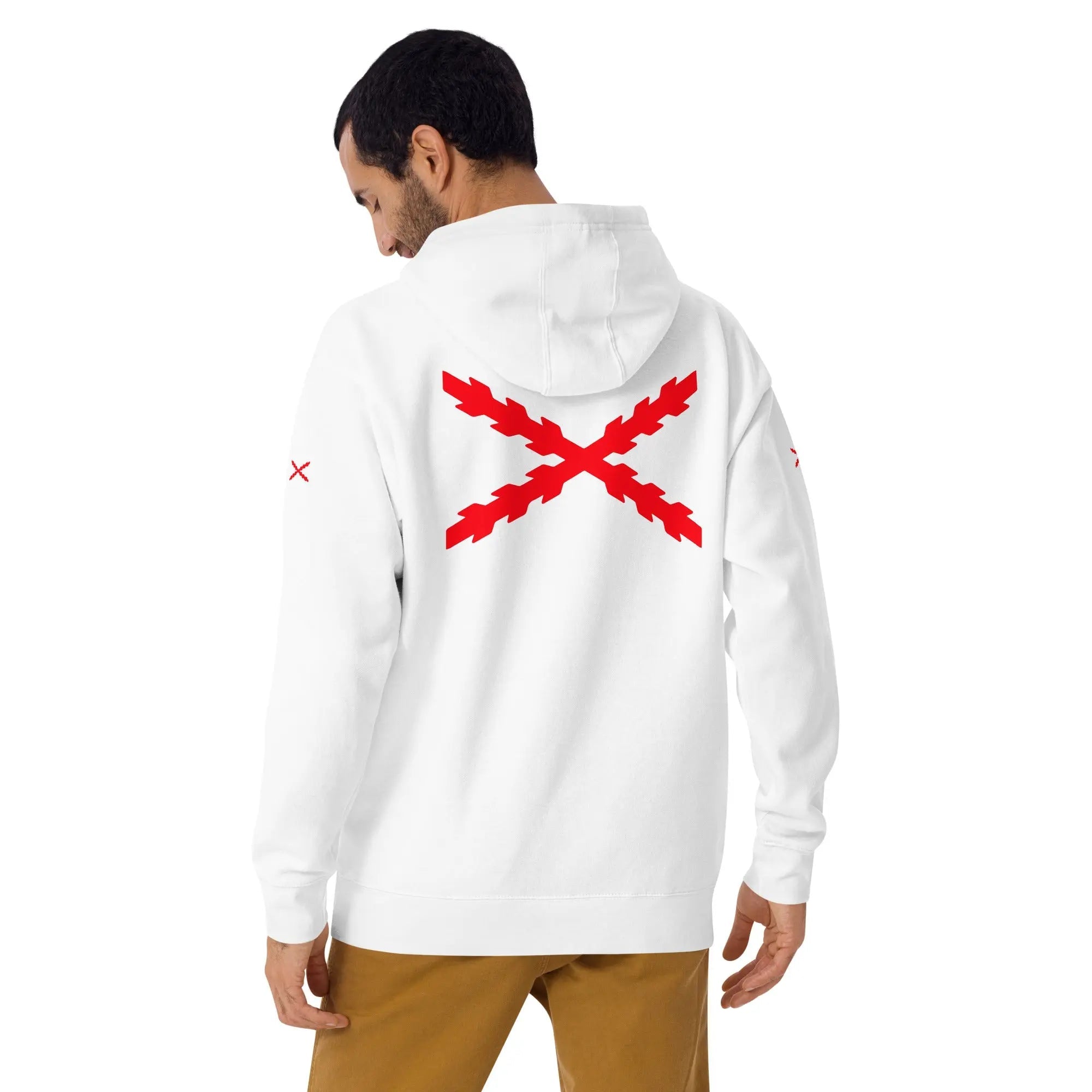 Comprar Sudadera Aspa de Borgoña capucha unisex Bandera España La Flamenca de Borgoña Patricia Muñoz VOX