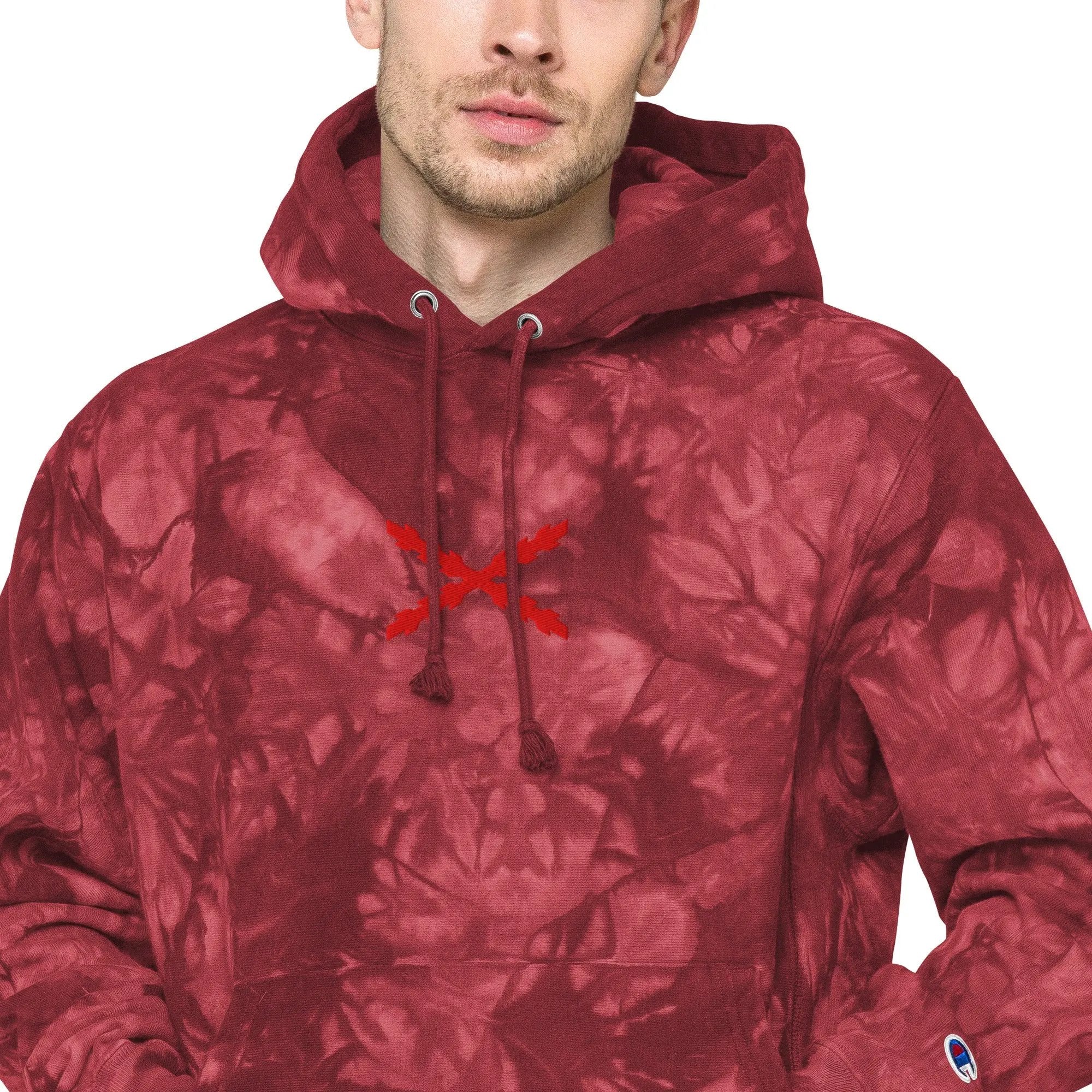 Comprar Sudadera Champion tie-dye unisex Cruz de Borgoña La Flamenca de Borgoña Bandera España