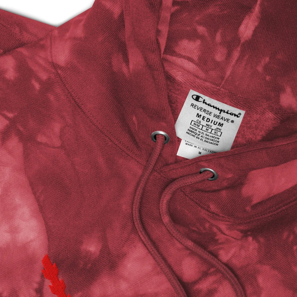 Comprar Sudadera Champion tie-dye unisex Cruz de Borgoña La Flamenca de Borgoña Bandera España