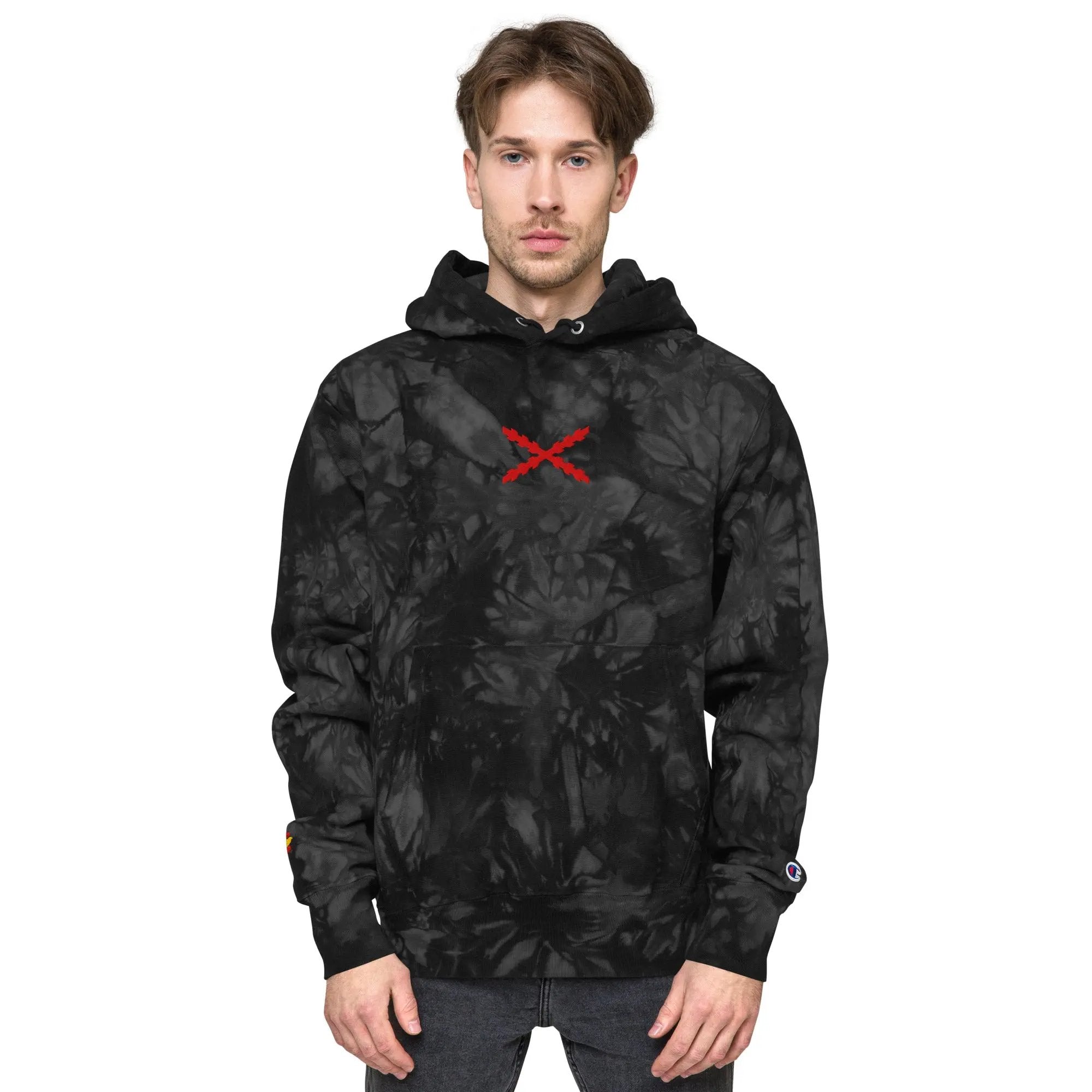 Comprar Sudadera Champion tie-dye unisex Cruz de Borgoña La Flamenca de Borgoña Bandera España