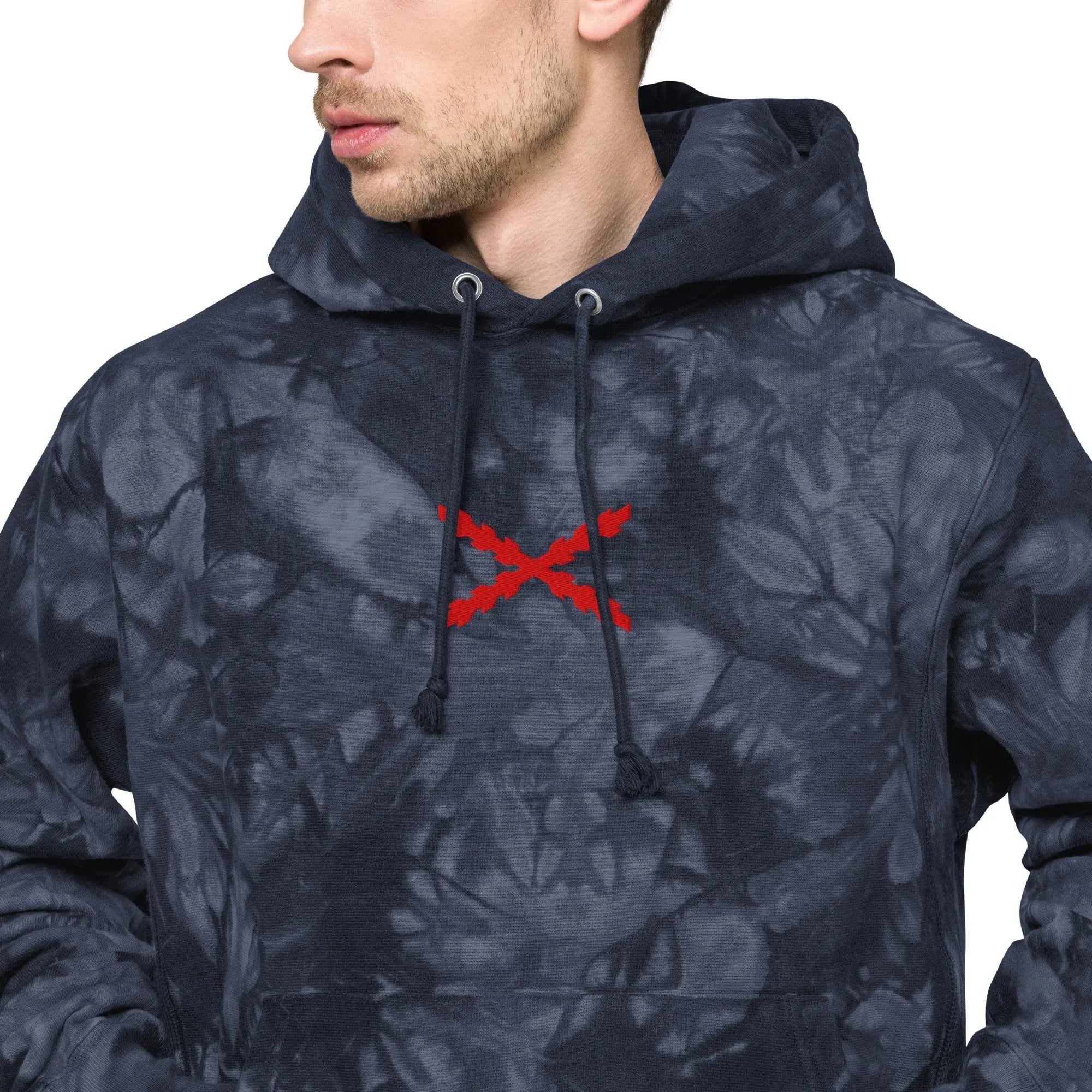 Comprar Sudadera Champion tie-dye unisex Cruz de Borgoña La Flamenca de Borgoña Bandera España