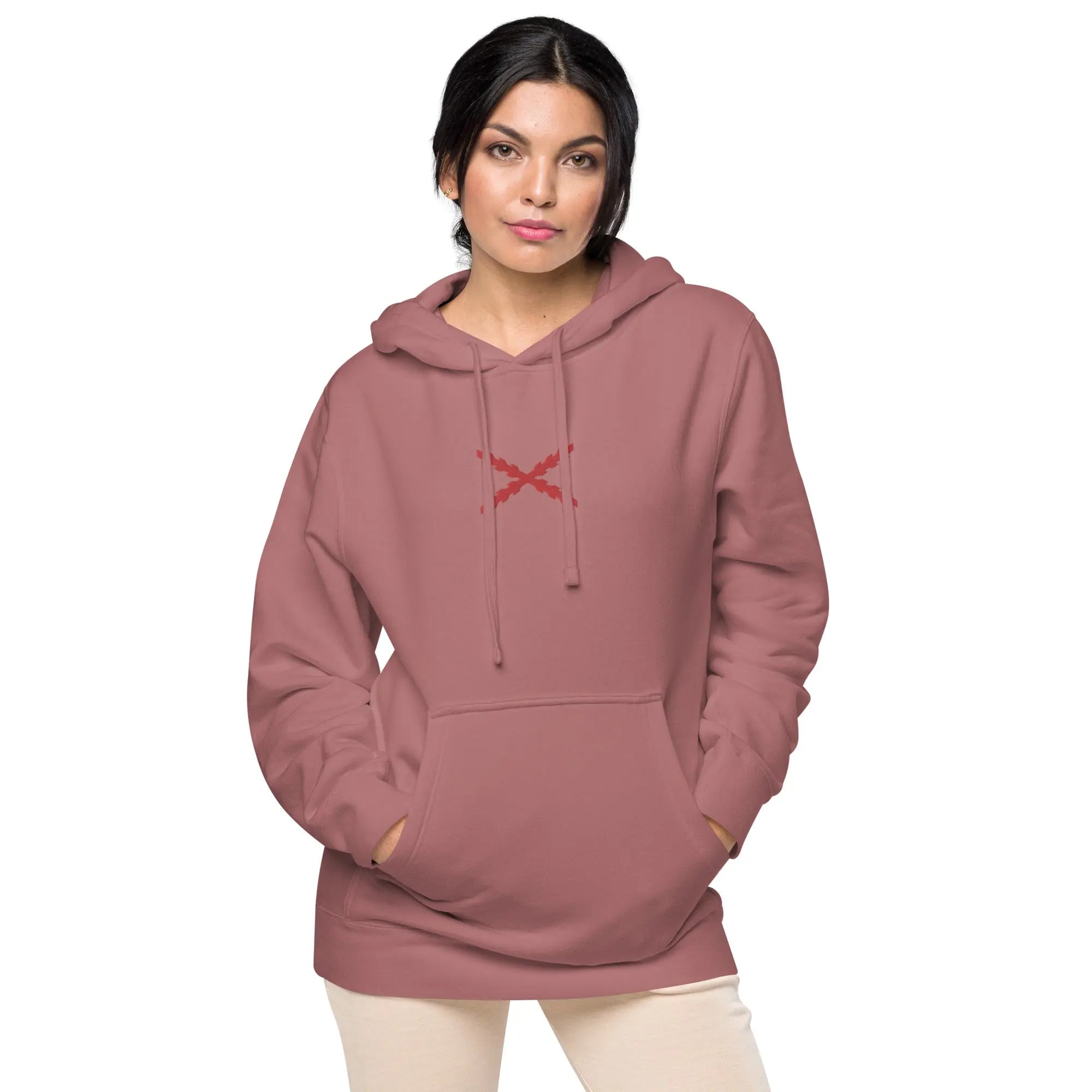 Comprar Sudadera Cruz de Borgoña con capucha Bandera España La Flamenca de Borgoña Patricia Muñoz VOX
