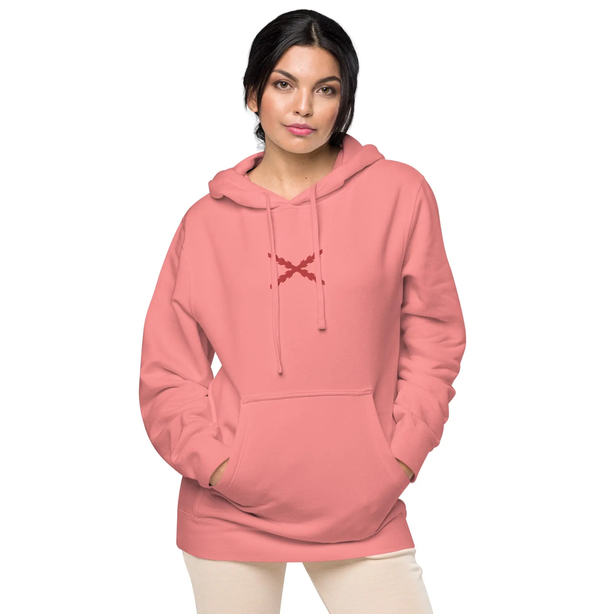 Comprar Sudadera Cruz de Borgoña con capucha Bandera España La Flamenca de Borgoña Patricia Muñoz VOX