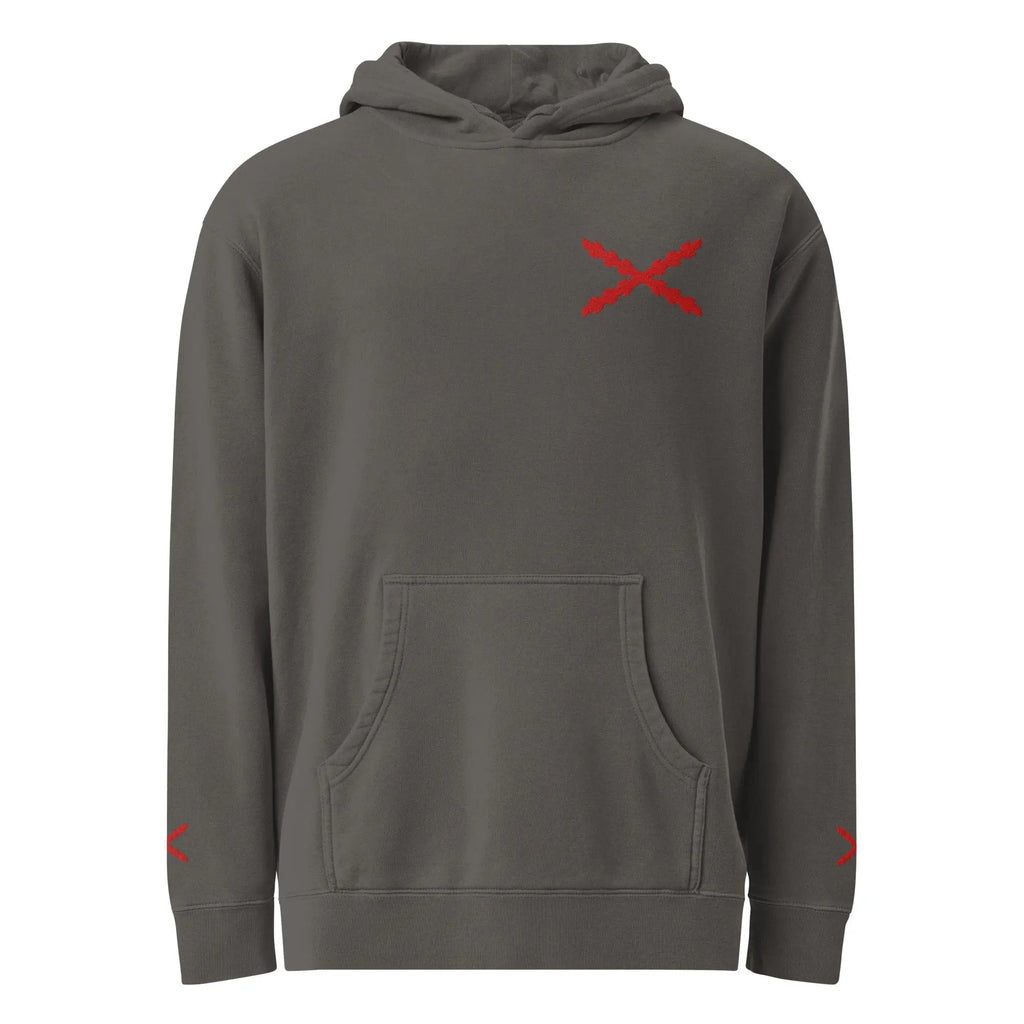 Comprar Sudadera con capucha teñida unisex Cruz de Borgoña La Flamenca de Borgoña Bandera España