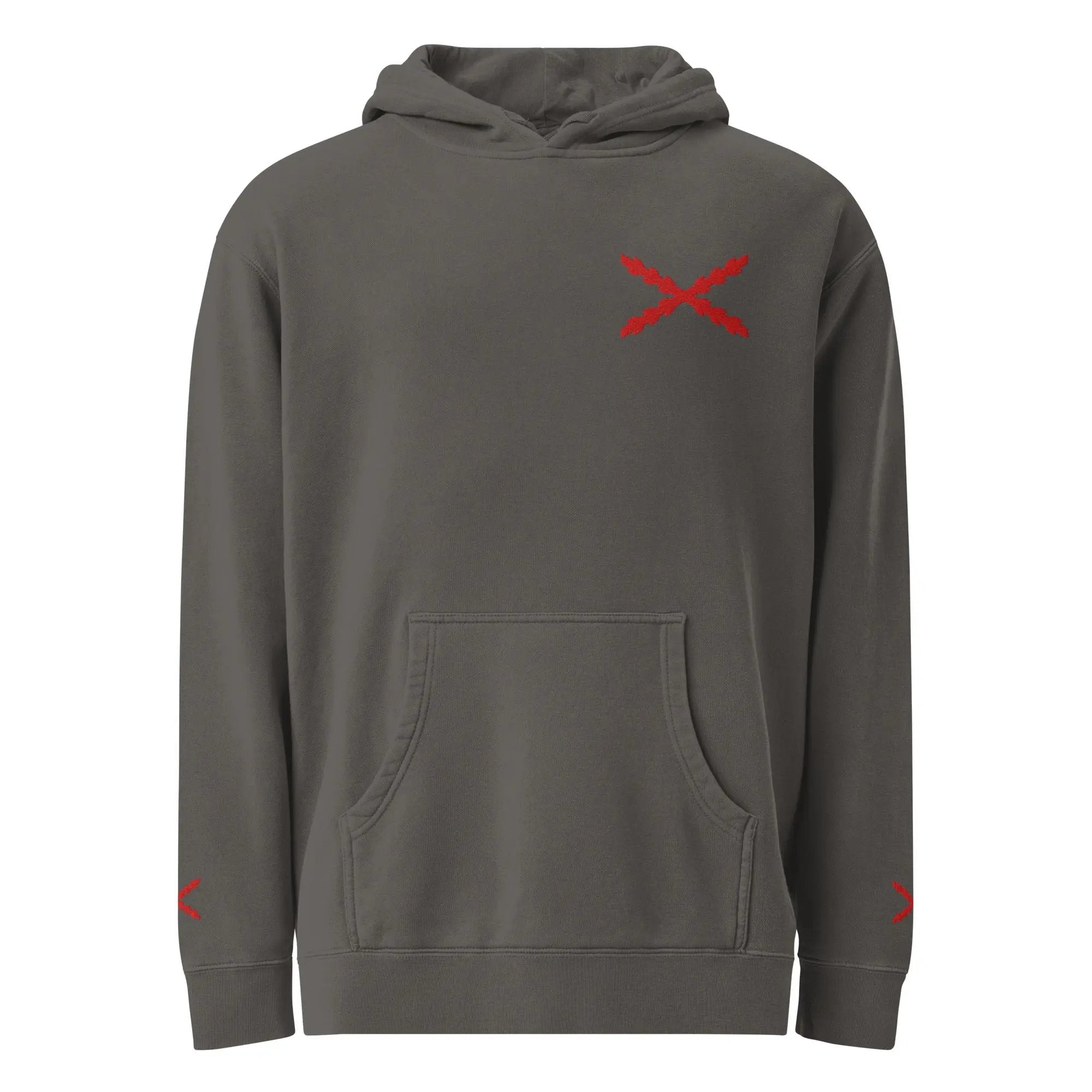 Comprar Sudadera con capucha teñida unisex Cruz de Borgoña La Flamenca de Borgoña Bandera España