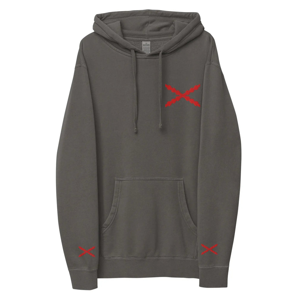 Comprar Sudadera con capucha teñida unisex Cruz de Borgoña La Flamenca de Borgoña Bandera España