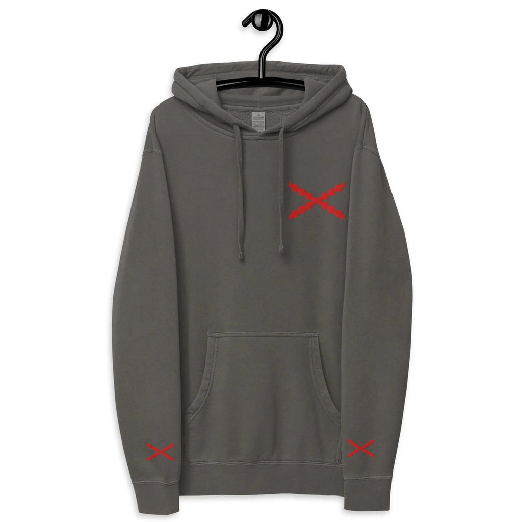 Comprar Sudadera con capucha teñida unisex Cruz de Borgoña La Flamenca de Borgoña Bandera España