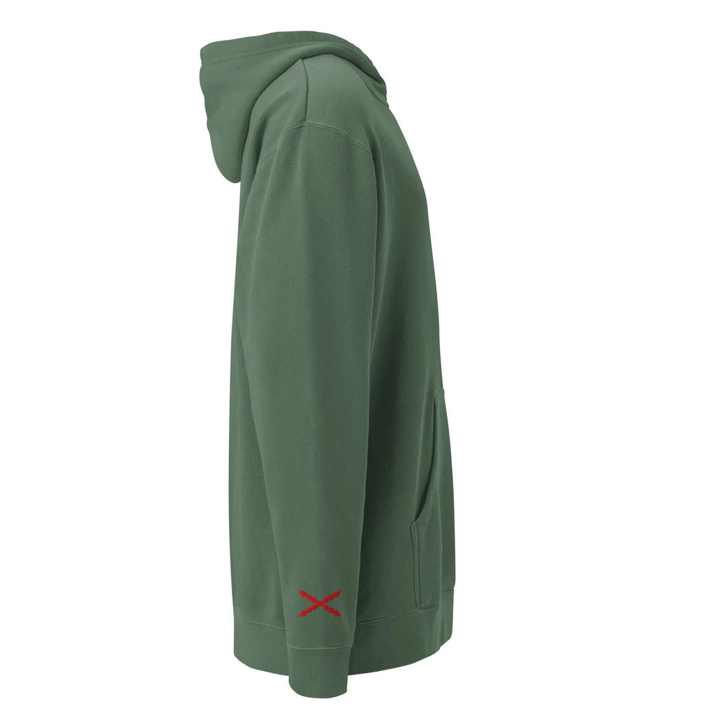 Comprar Sudadera con capucha teñida unisex Cruz de Borgoña La Flamenca de Borgoña Bandera España