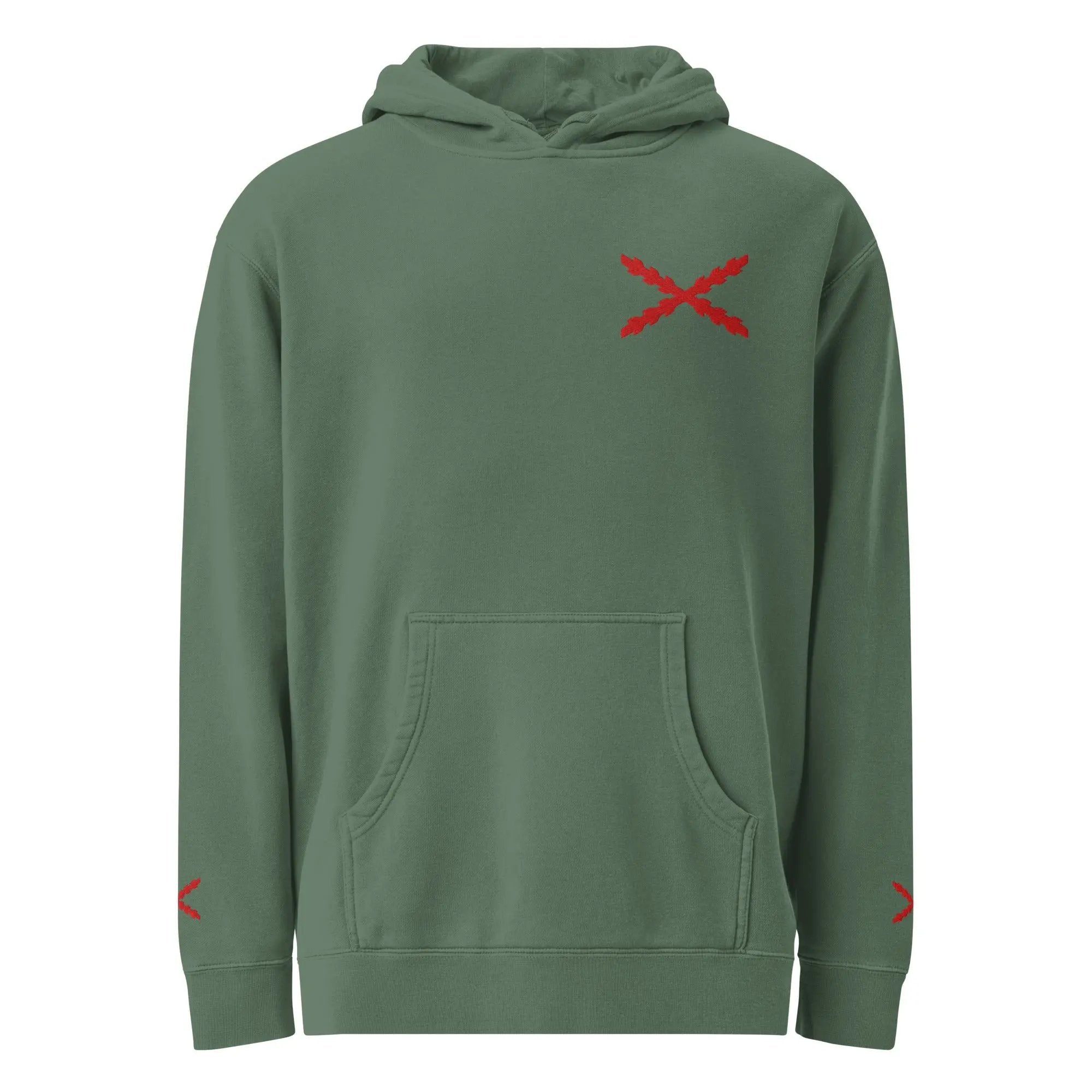 Comprar Sudadera con capucha teñida unisex Cruz de Borgoña La Flamenca de Borgoña Bandera España