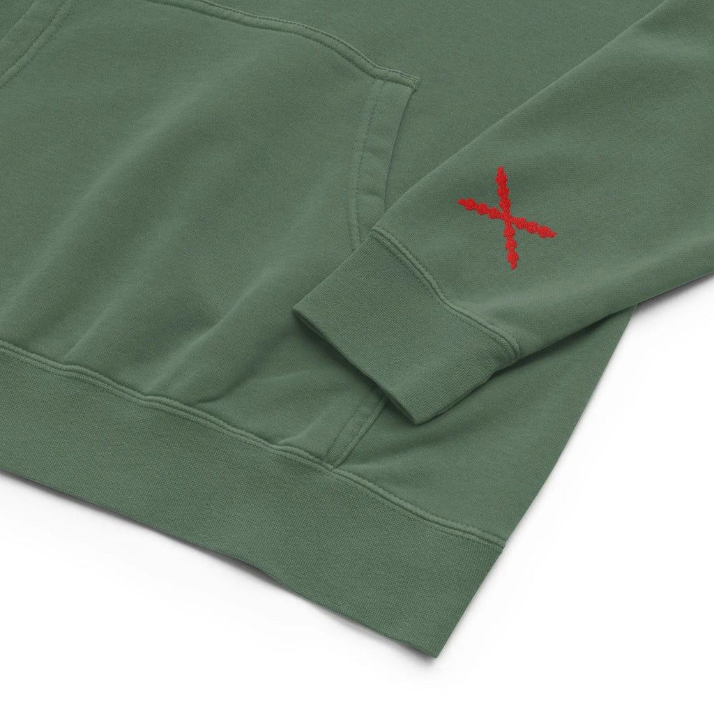 Comprar Sudadera con capucha teñida unisex Cruz de Borgoña La Flamenca de Borgoña Bandera España