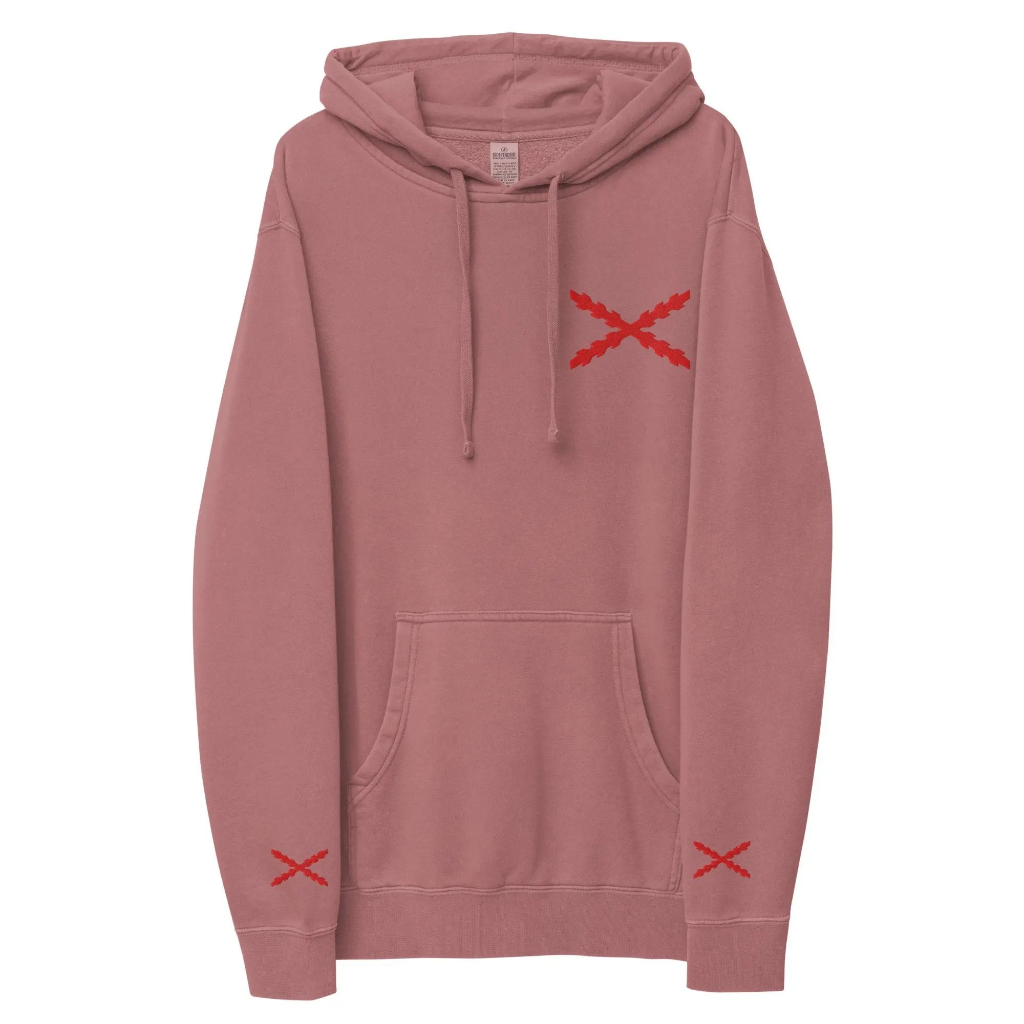 Comprar Sudadera con capucha teñida unisex Cruz de Borgoña La Flamenca de Borgoña Bandera España