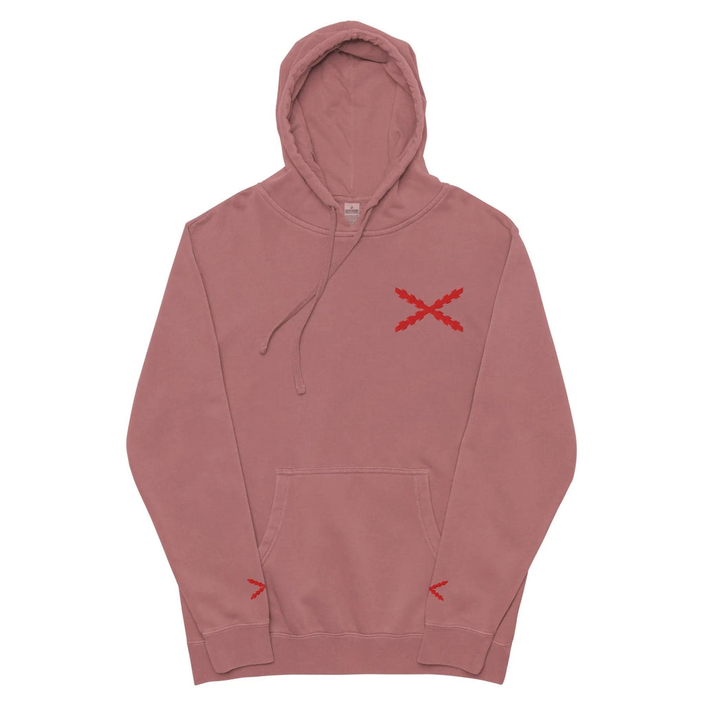 Comprar Sudadera con capucha teñida unisex Cruz de Borgoña La Flamenca de Borgoña Bandera España