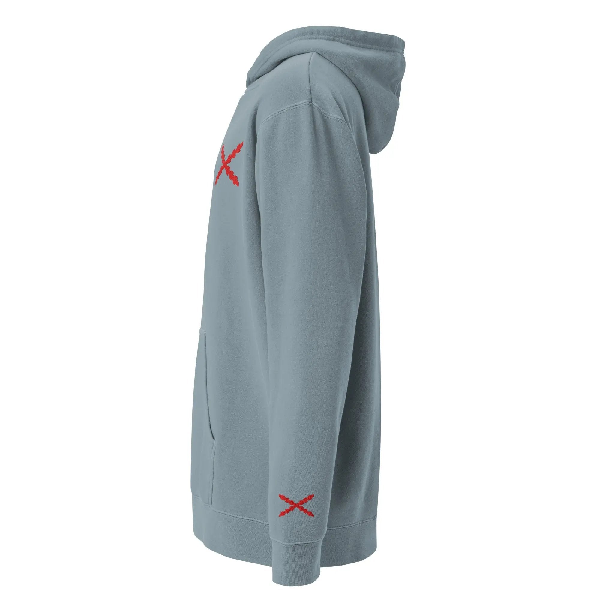 Comprar Sudadera con capucha teñida unisex Cruz de Borgoña La Flamenca de Borgoña Bandera España