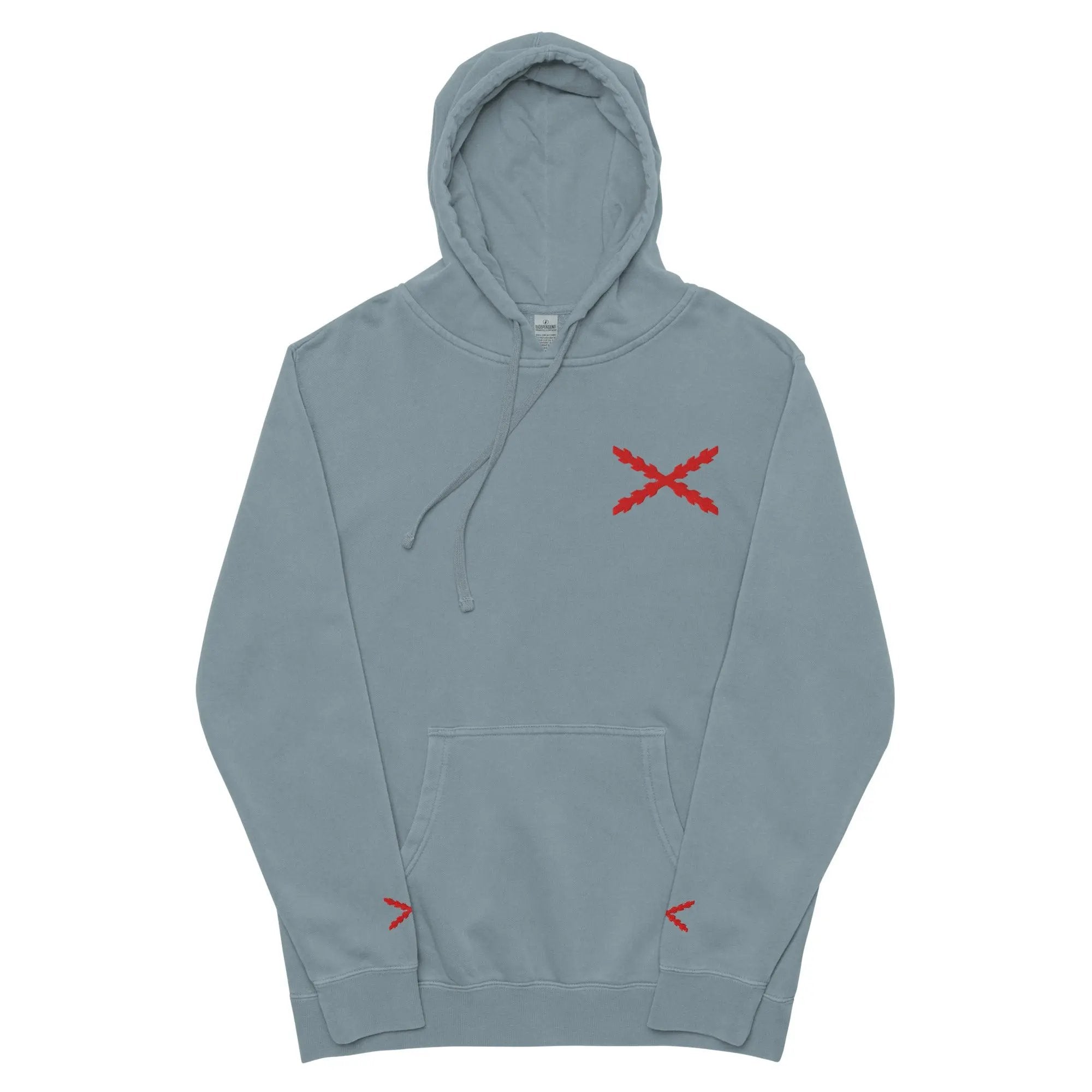 Comprar Sudadera con capucha teñida unisex Cruz de Borgoña La Flamenca de Borgoña Bandera España